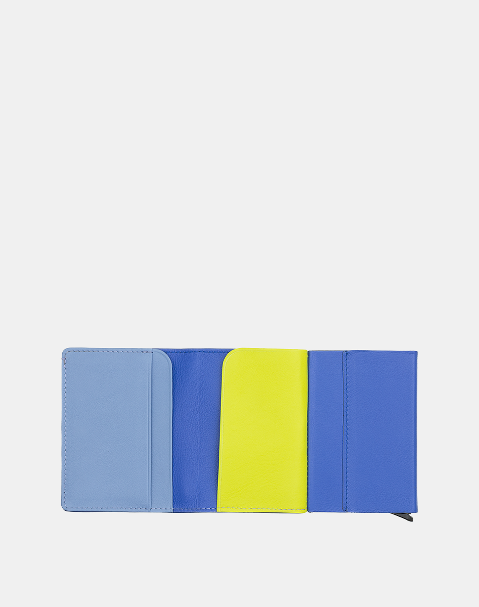 Cartera Pequeña DUDU Cartera Mujer Pequeña De Piel Protección RFID De Colores Ultracompacta Con Cremallera Interior Y 8 Ranuras Para Tarjetas Azul Pastel Porta Tarjetas