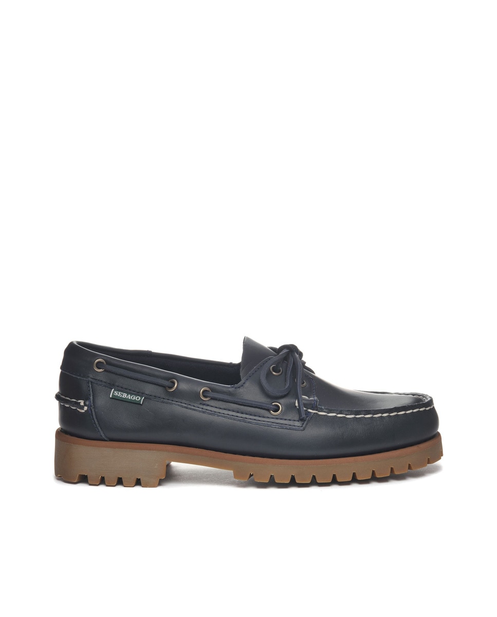 Imagen 1 de Náuticos de hombre de piel con cordones - Sebago - Azul Azul