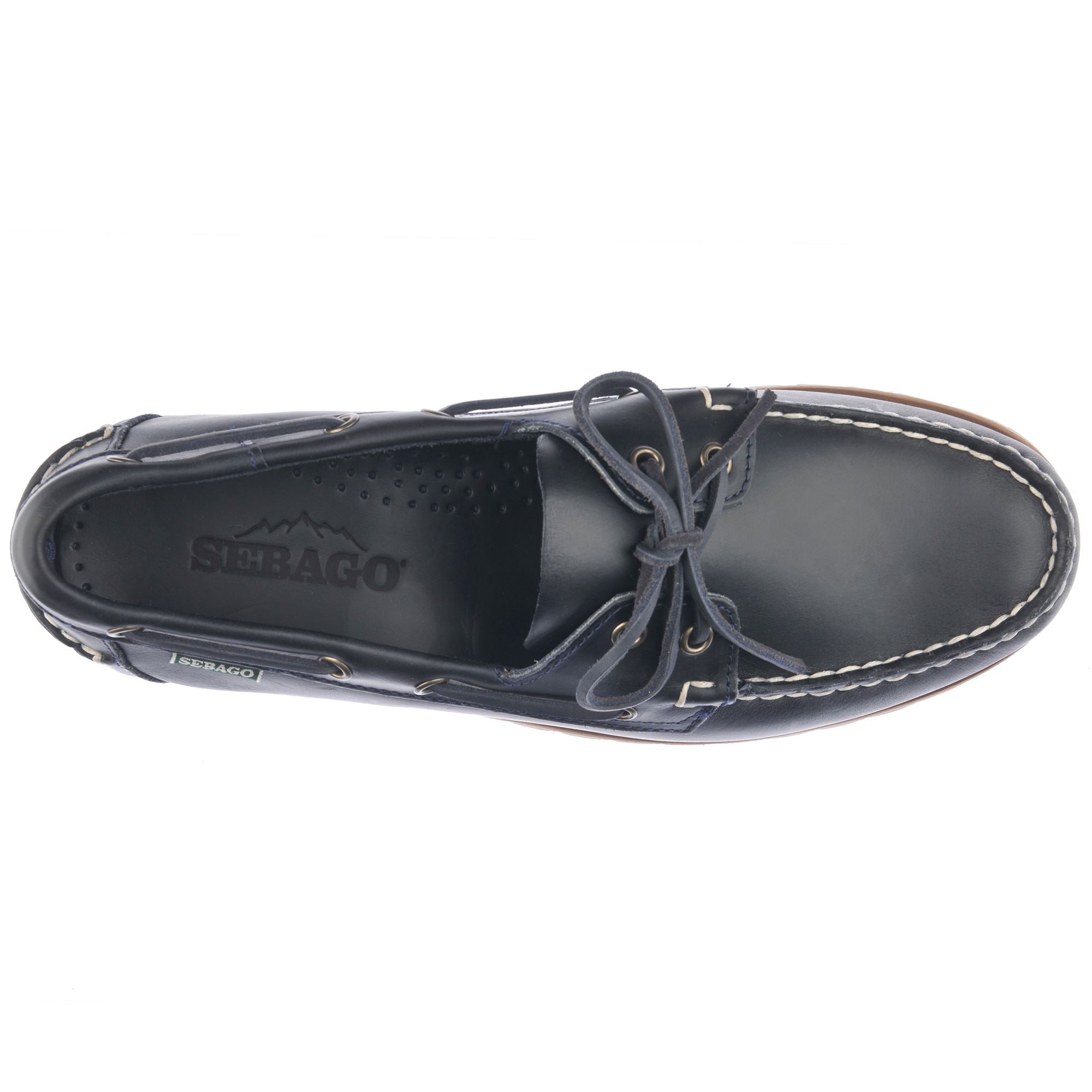 Imagen 4 de Náuticos de hombre de piel con cordones - Sebago - Azul Azul