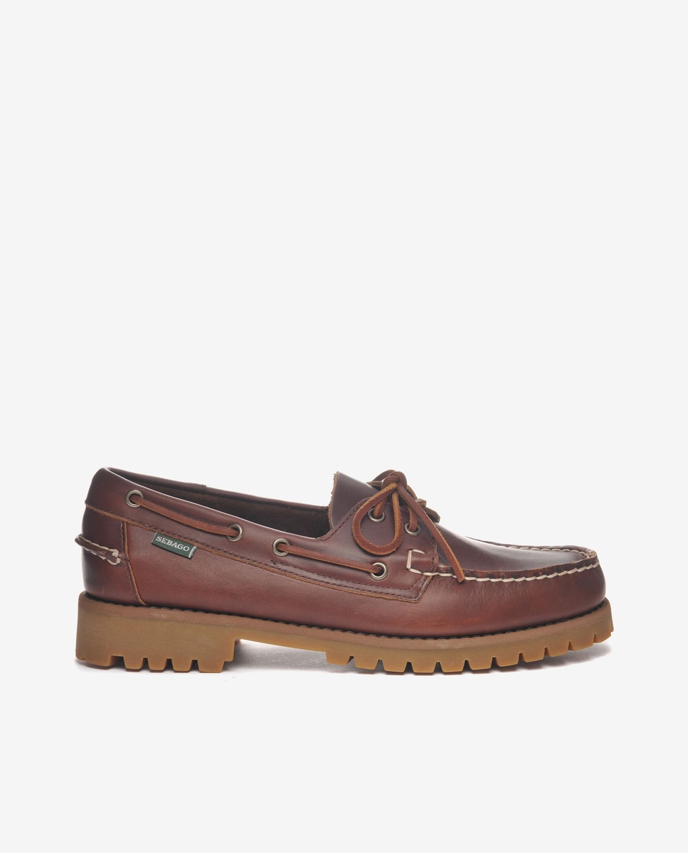 Imagen 1 de Náuticos de hombre de piel con cordones - Sebago - Marrón Marrón