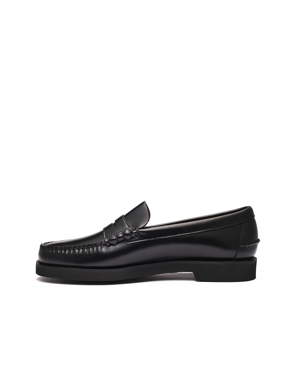 Mocasines de hombre de piel sin cordones ancho especial - Sebago - Negro Negro-3