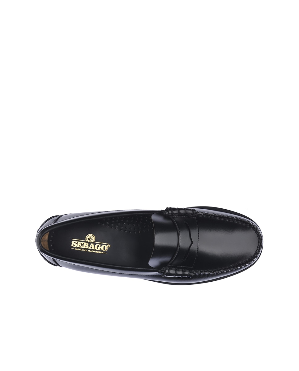 Mocasines de hombre de piel sin cordones ancho especial - Sebago - Negro Negro-4