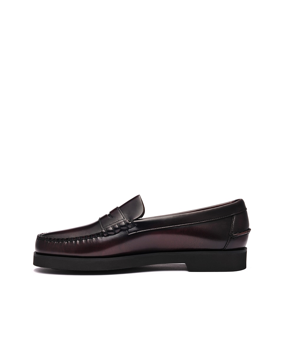 Imagen 3 de Mocasines de hombre de piel en color - Sebago - Granate Granate