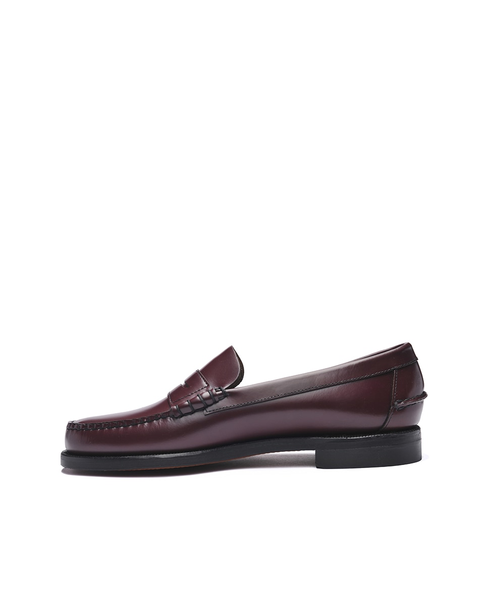 Mocasines de hombre de Sebago de piel en color - Granate Granate-3