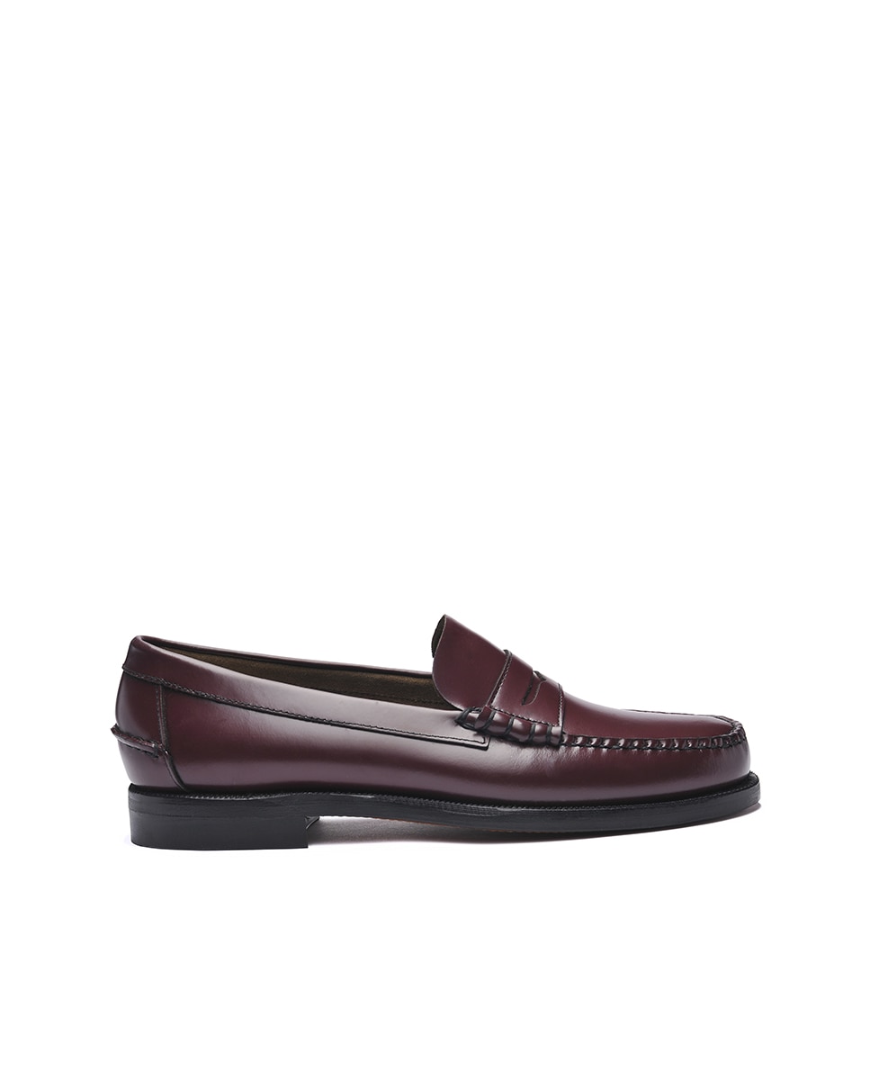 Imagen 0 de Mocasines de hombre de piel en color garnet Granate
