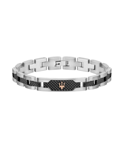 Imagen 0 de Pulsera de hombre Varis de acero plateado