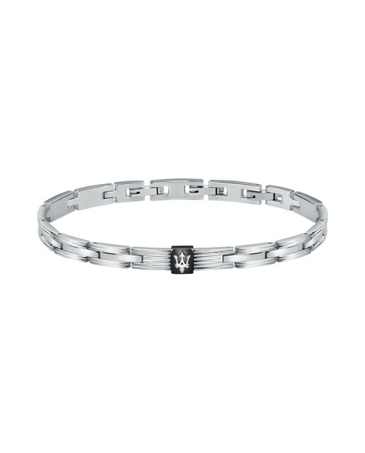 Imagen 0 de Pulsera de hombre Varis de acero plateado