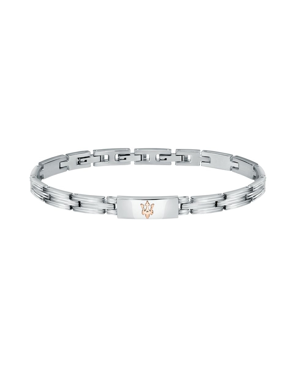 Imagen 0 de Pulsera de hombre varis de acero plateada Plata