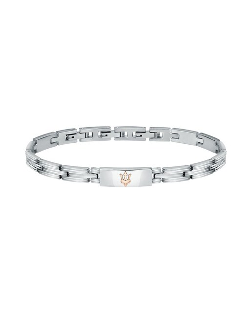 Imagen 0 de Pulsera de hombre Varis de acero plateado