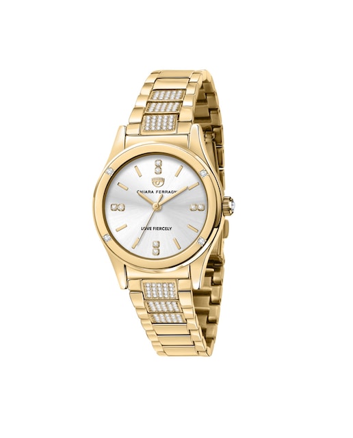 Imagen 0 de Reloj de mujer Chiara watches conteporary R1953102506 de acero y correa dorada