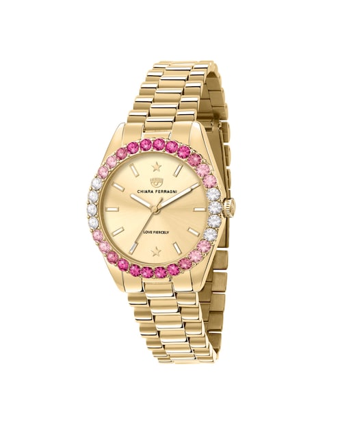 Imagen 0 de Reloj de mujer Chiara watches everyday R1953100501 de acero y correa dorada