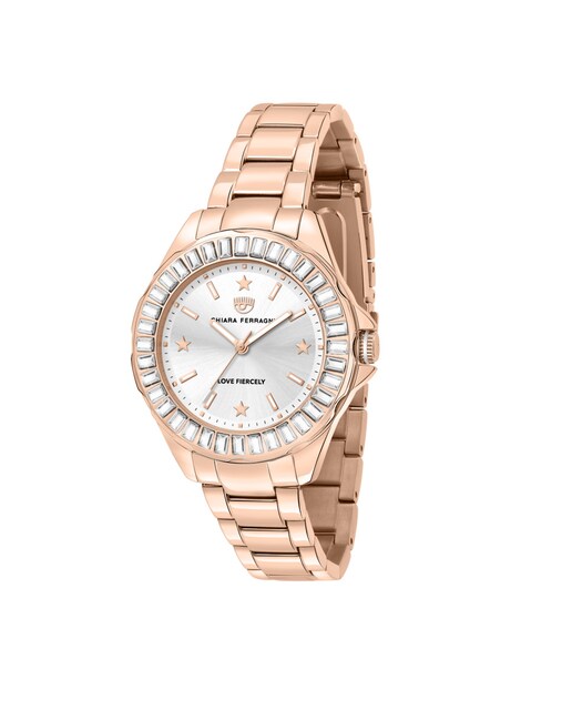 Imagen 0 de Reloj de mujer Chiara watches sport R1953101503 de acero y correa oro rosa