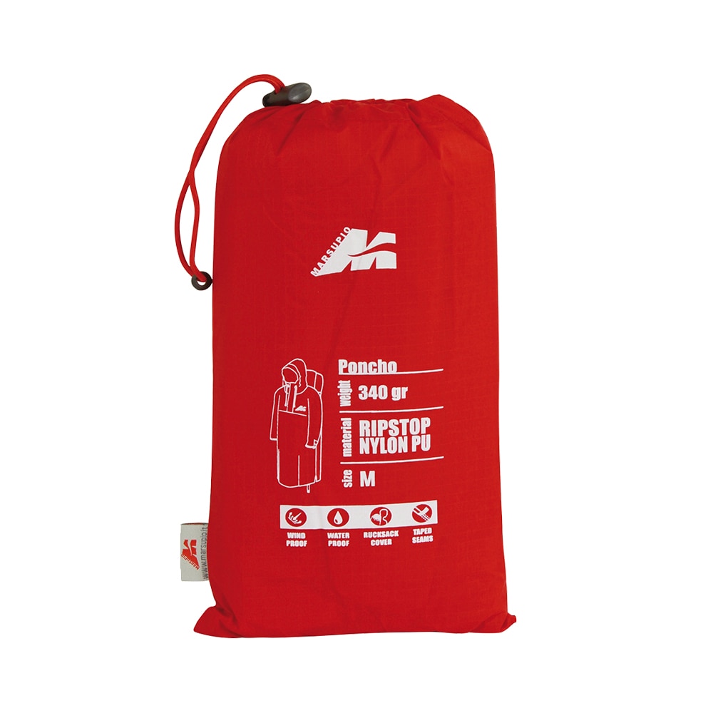 Imagen 3 de Chubasquero unisex Poncho Marsupio - Rojo Rojo