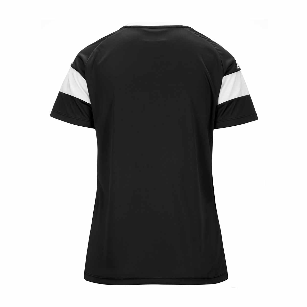 Camiseta de fútbol de mujer Dareta Kappa - Negro / Blanco Negro / Blanco-3
