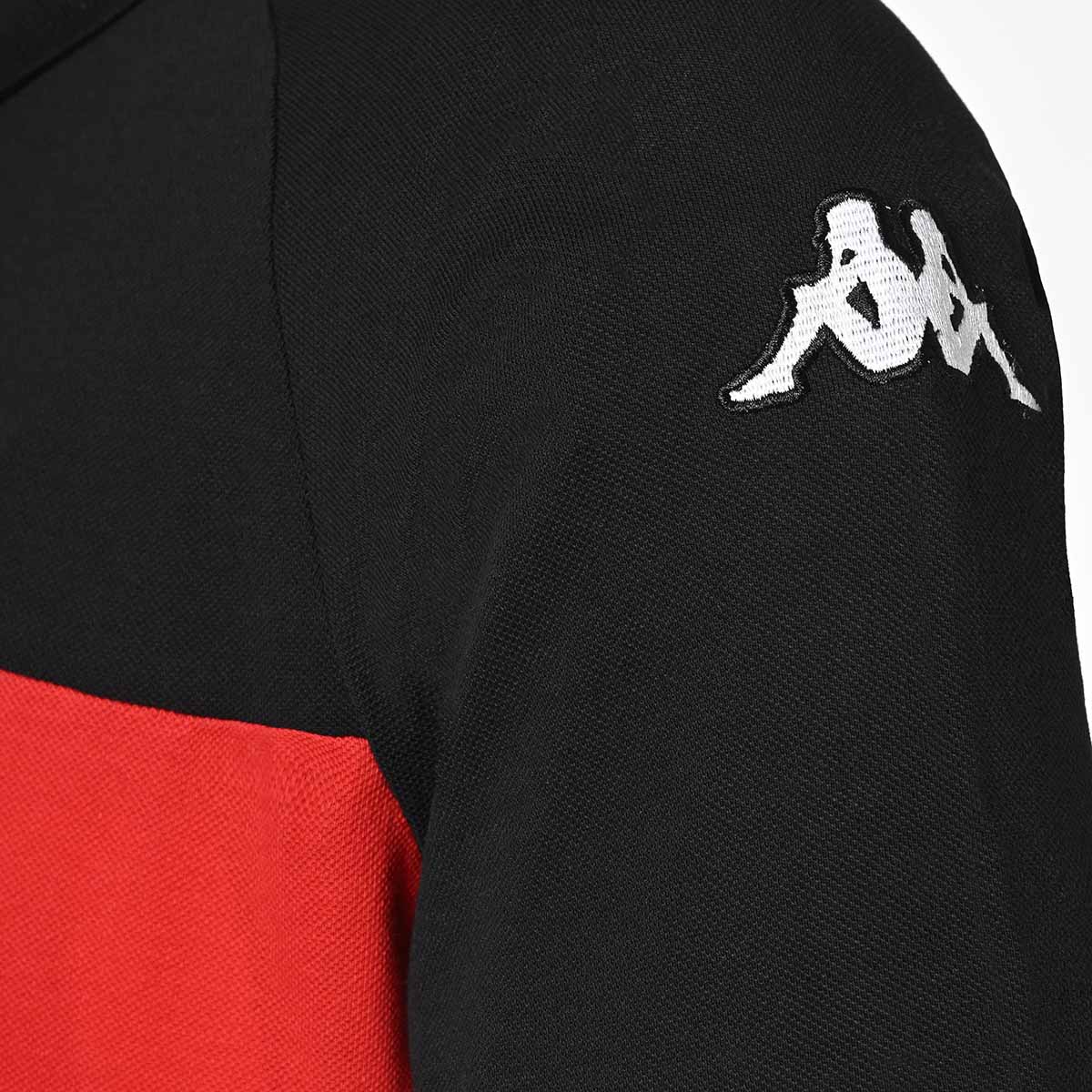 Polo de hombre Dianetti Kappa - Negro / Rojo Negro / Rojo-3