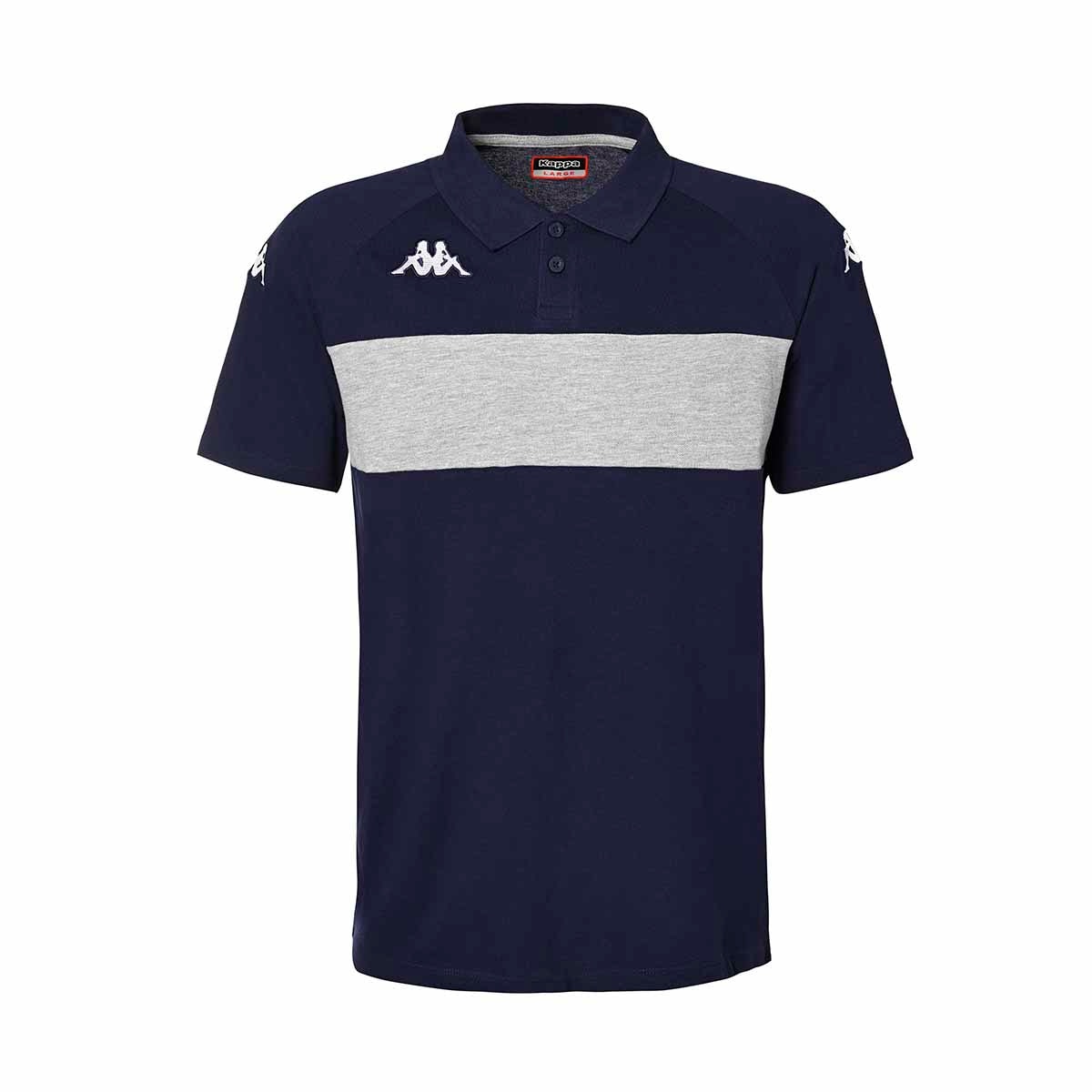 Polo de hombre Dianetti Kappa - Azul / Gris Azul / Gris-1