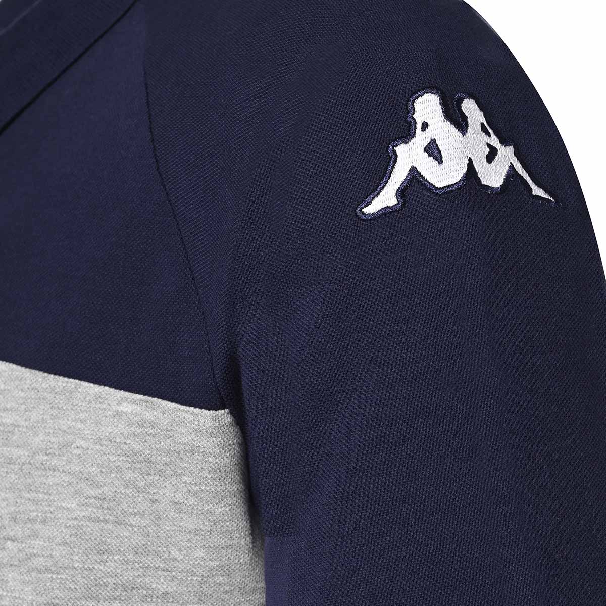 Polo de hombre Dianetti Kappa - Azul / Gris Azul / Gris-3