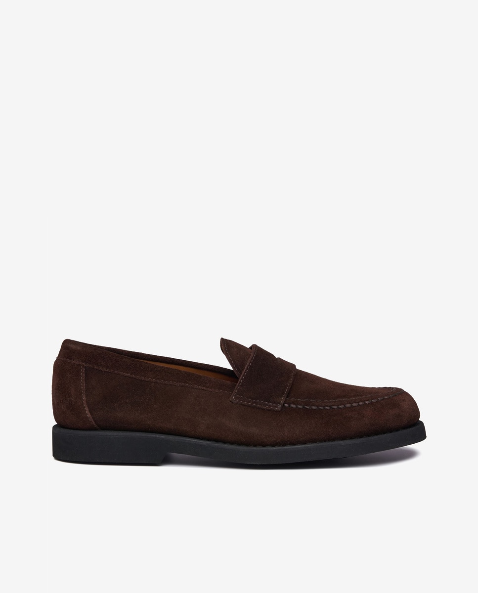 Imagen 0 de Mocasines de hombre de ante Marrón