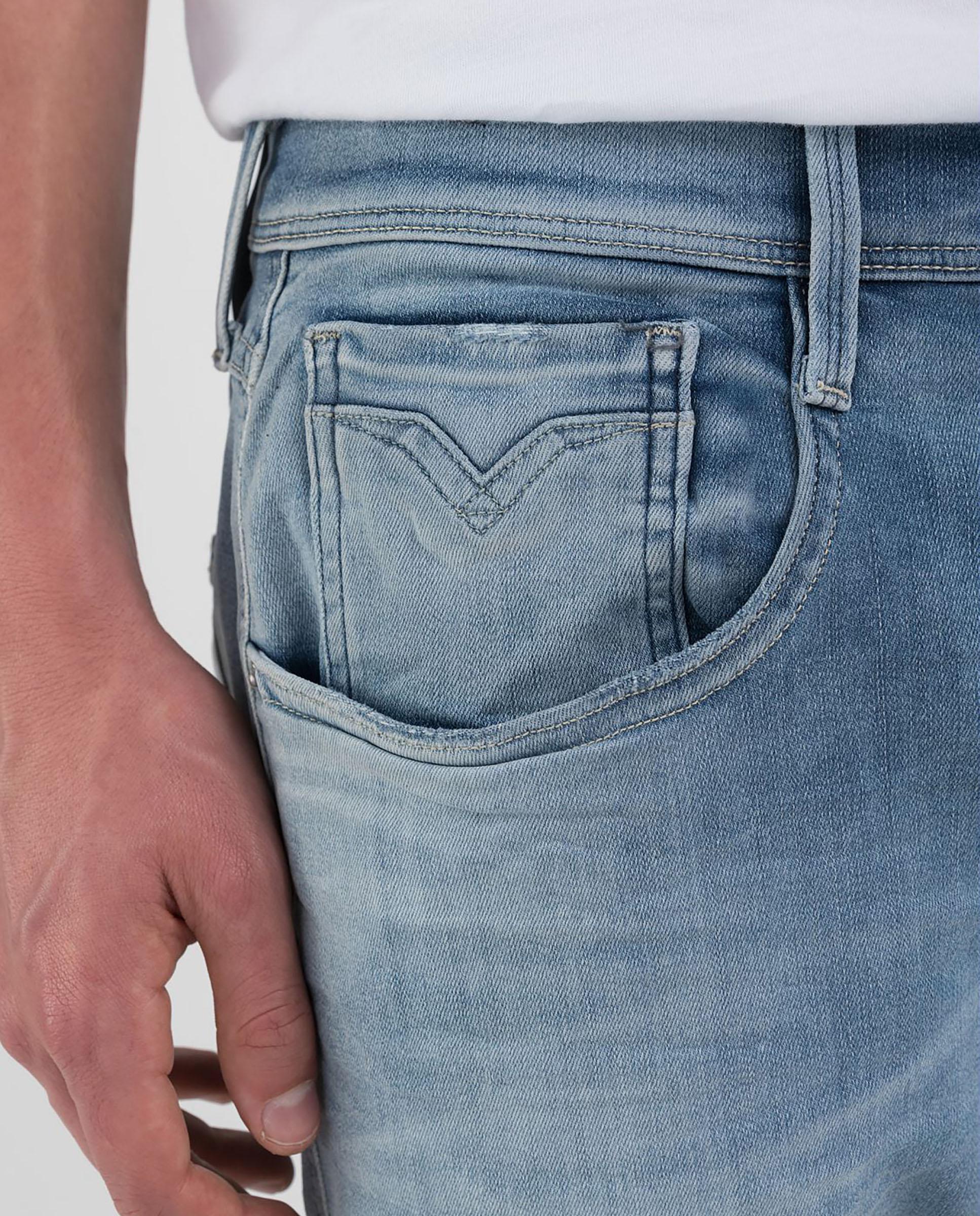 Vaquero de hombre skinny cinco bolsillos - Replay - Azul claro Azul claro-5