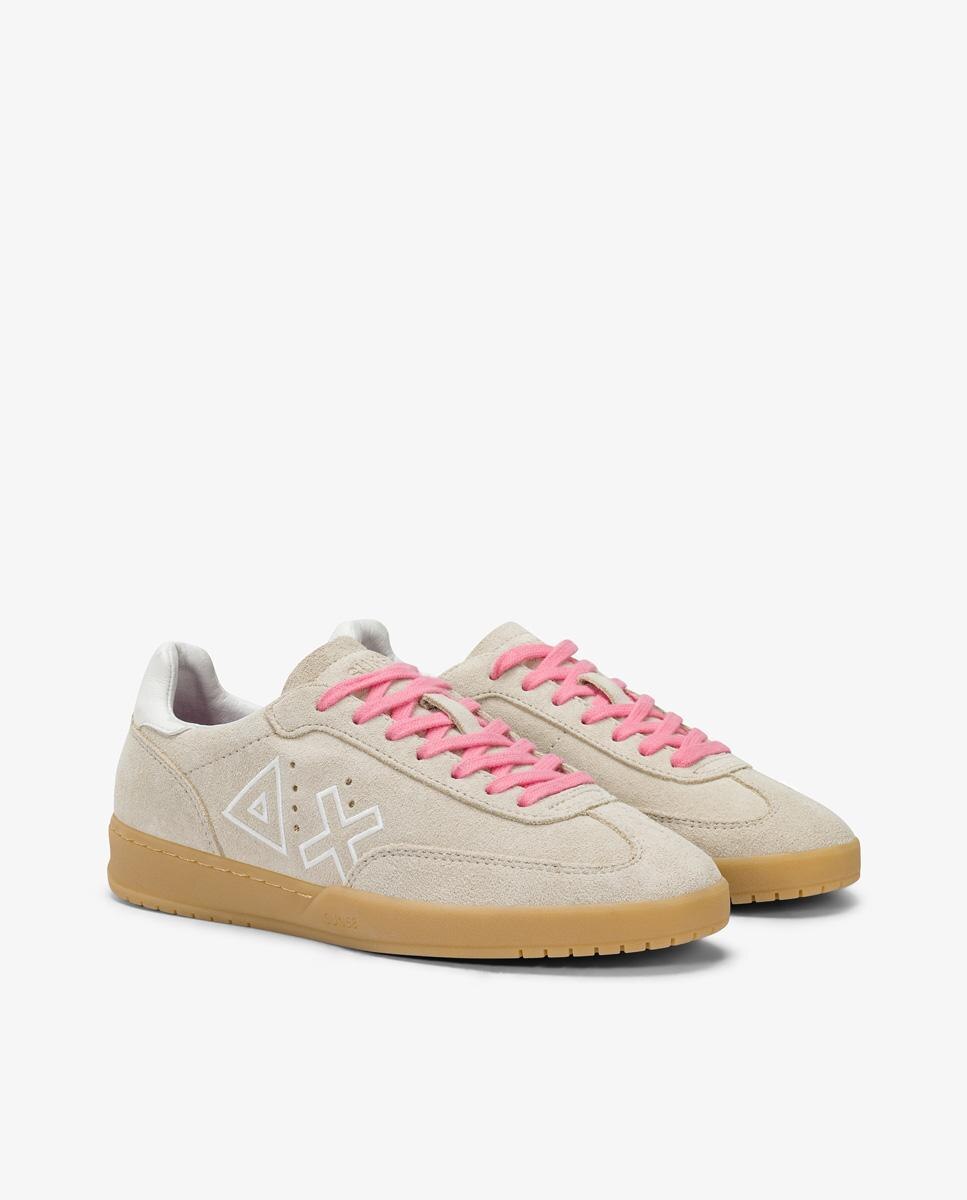 Zapatillas deportivas de mujer con cordones - sun68 - Beige Beige-3