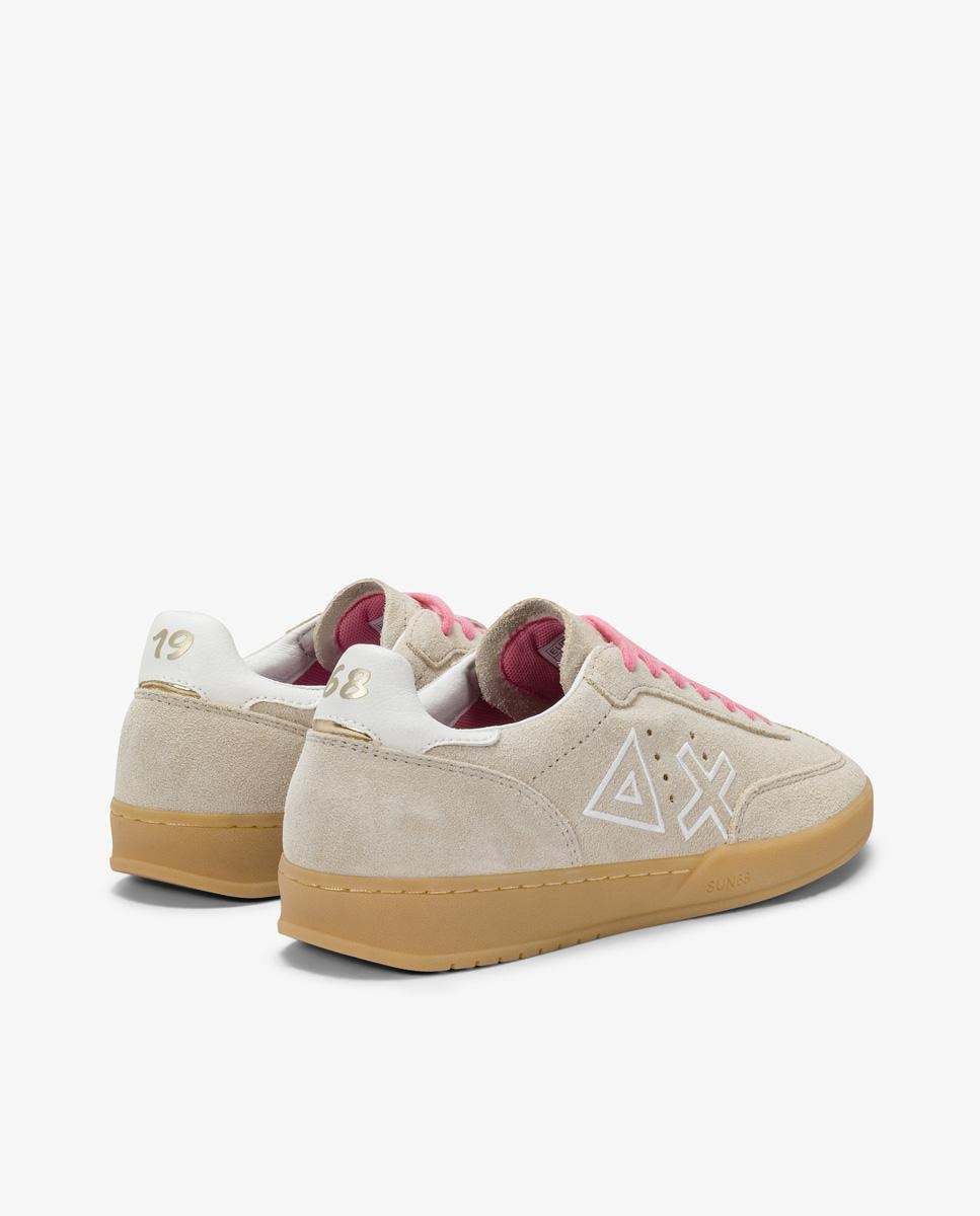 Zapatillas deportivas de mujer con cordones - sun68 - Beige Beige-2