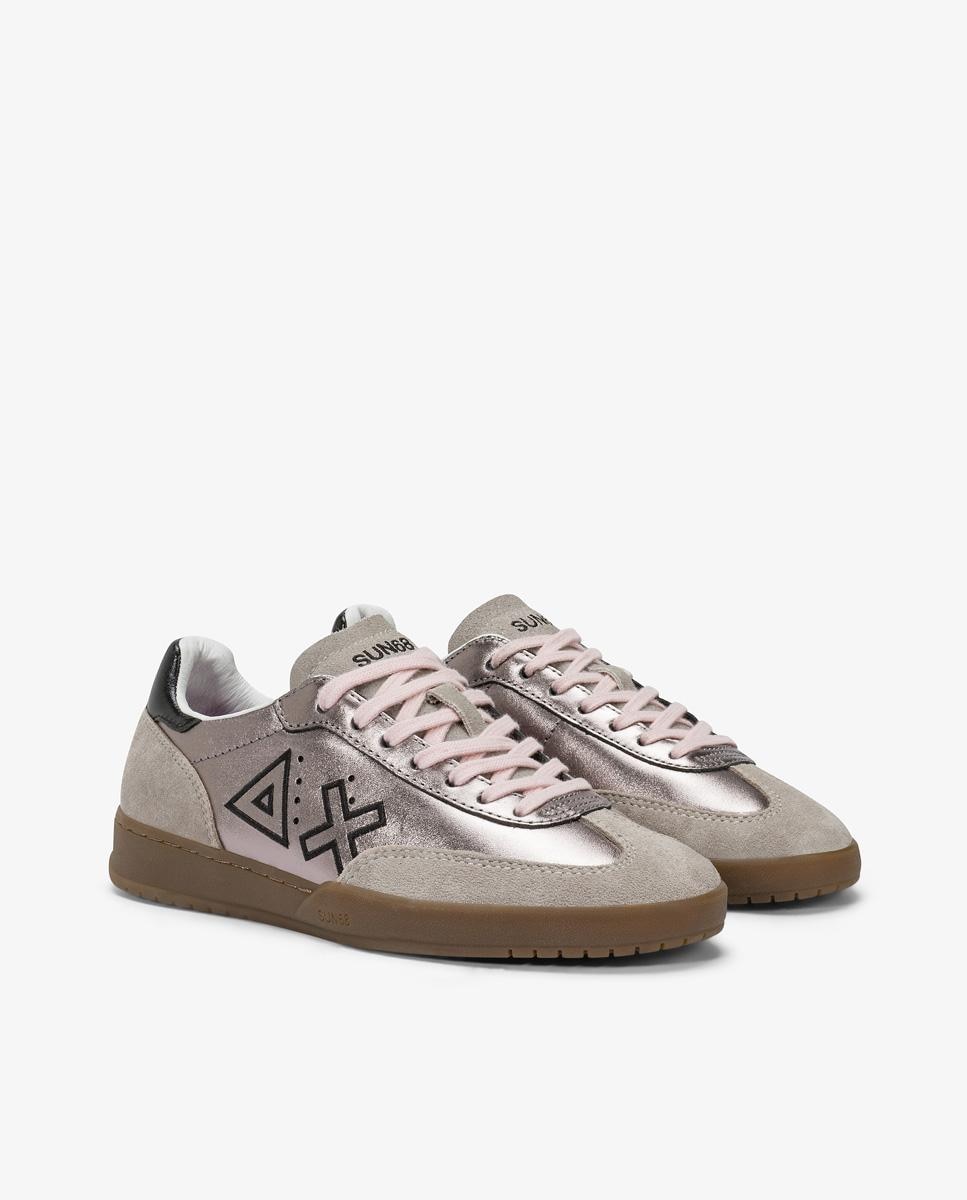 Zapatillas deportivas de mujer con cordones - sun68 - Plata Plata-3