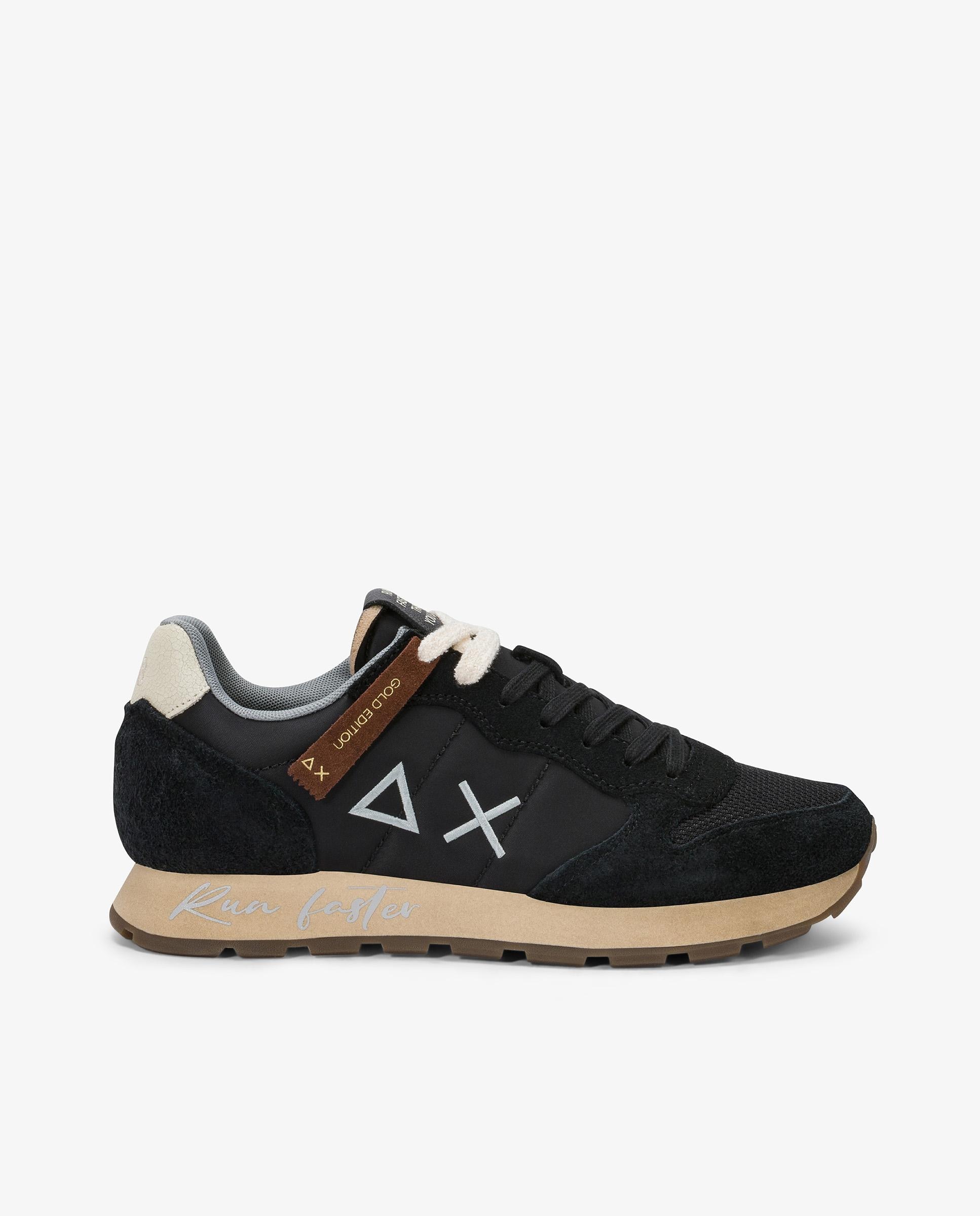 Imagen 0 de Zapatillas deportivas de hombre de piel con cordones Negro