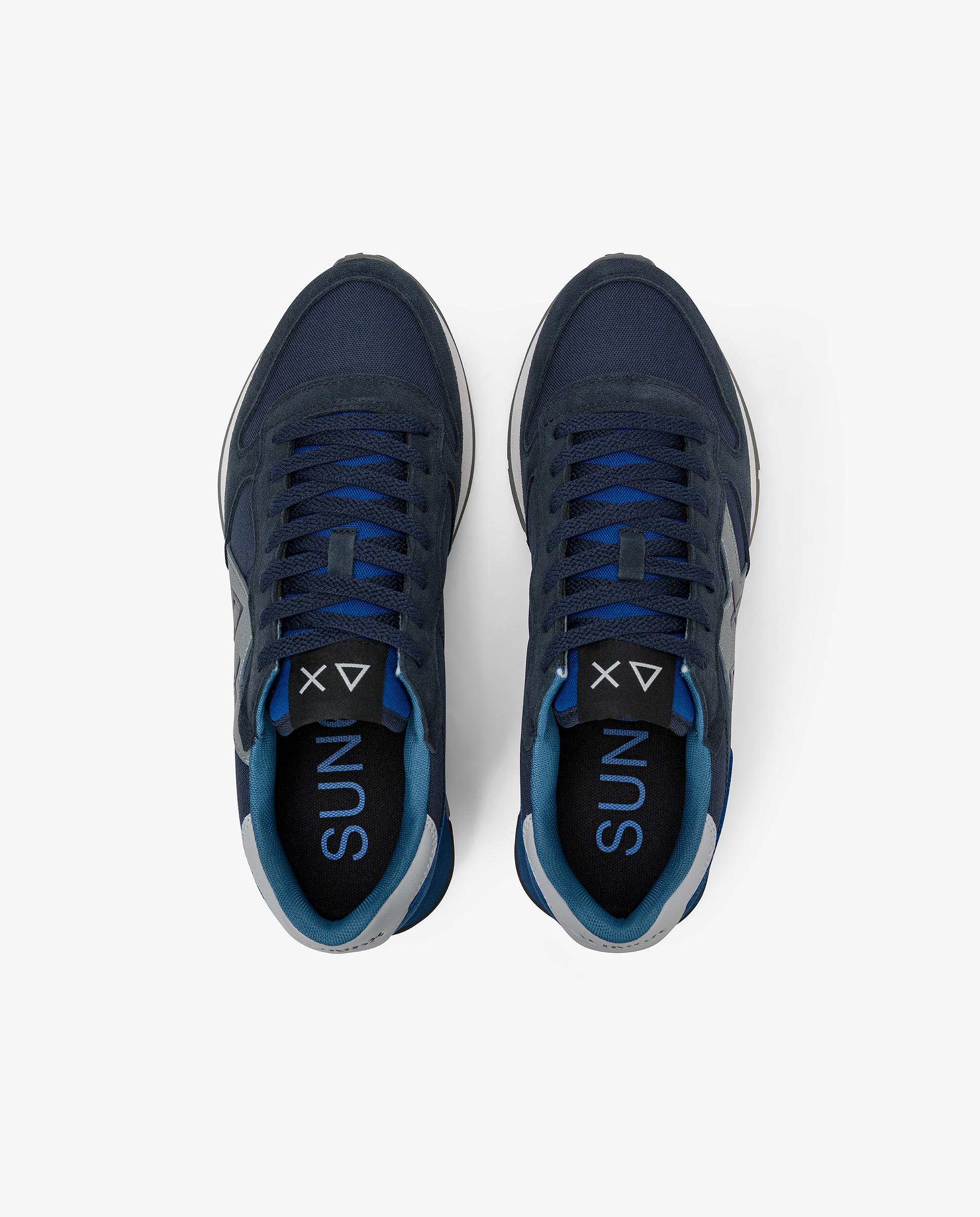 Zapatillas deportivas de hombre de piel con cordones - sun68 - Azulón Azulón-4