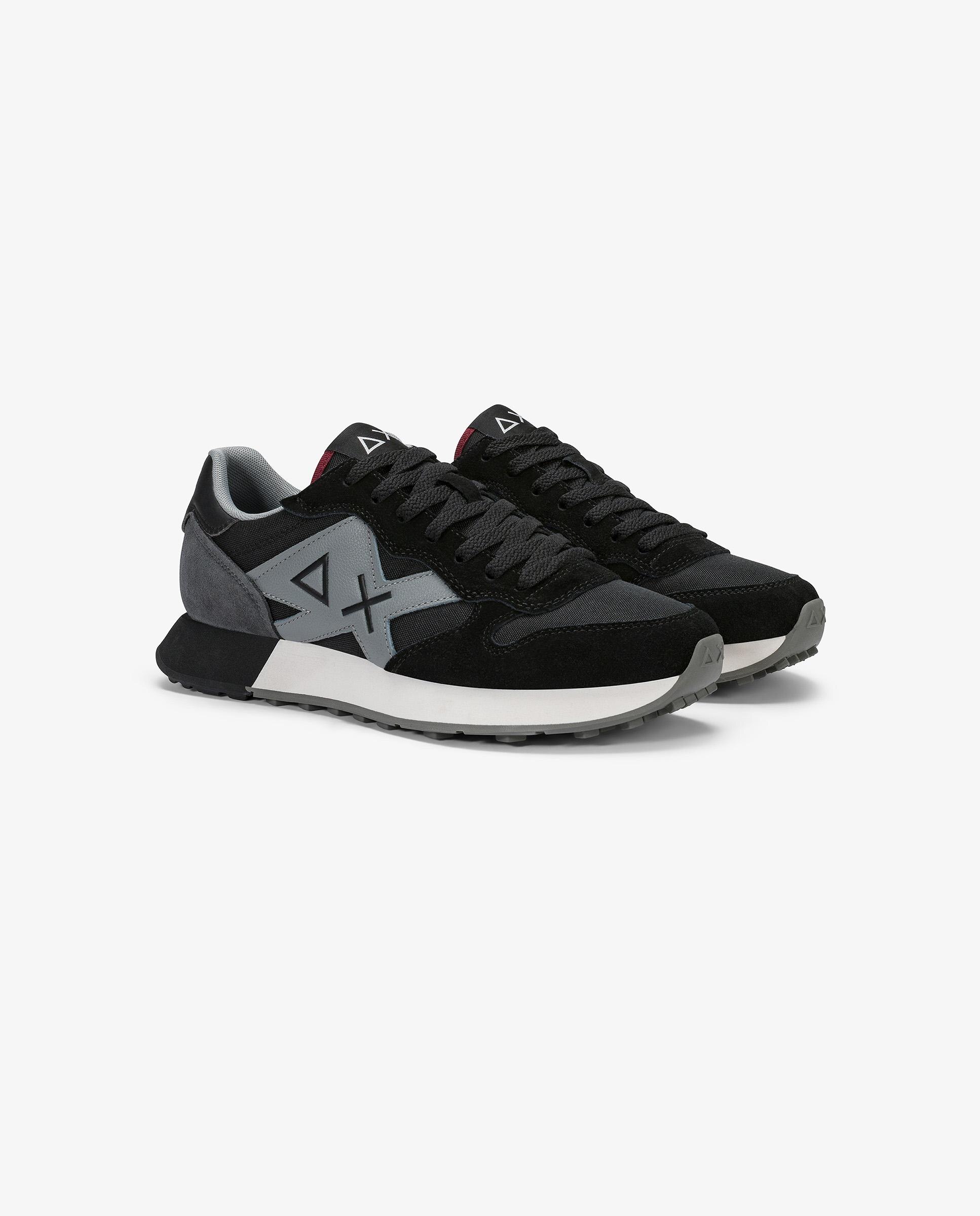 Zapatillas deportivas de hombre de piel con cordones - sun68 - Gris Gris-3
