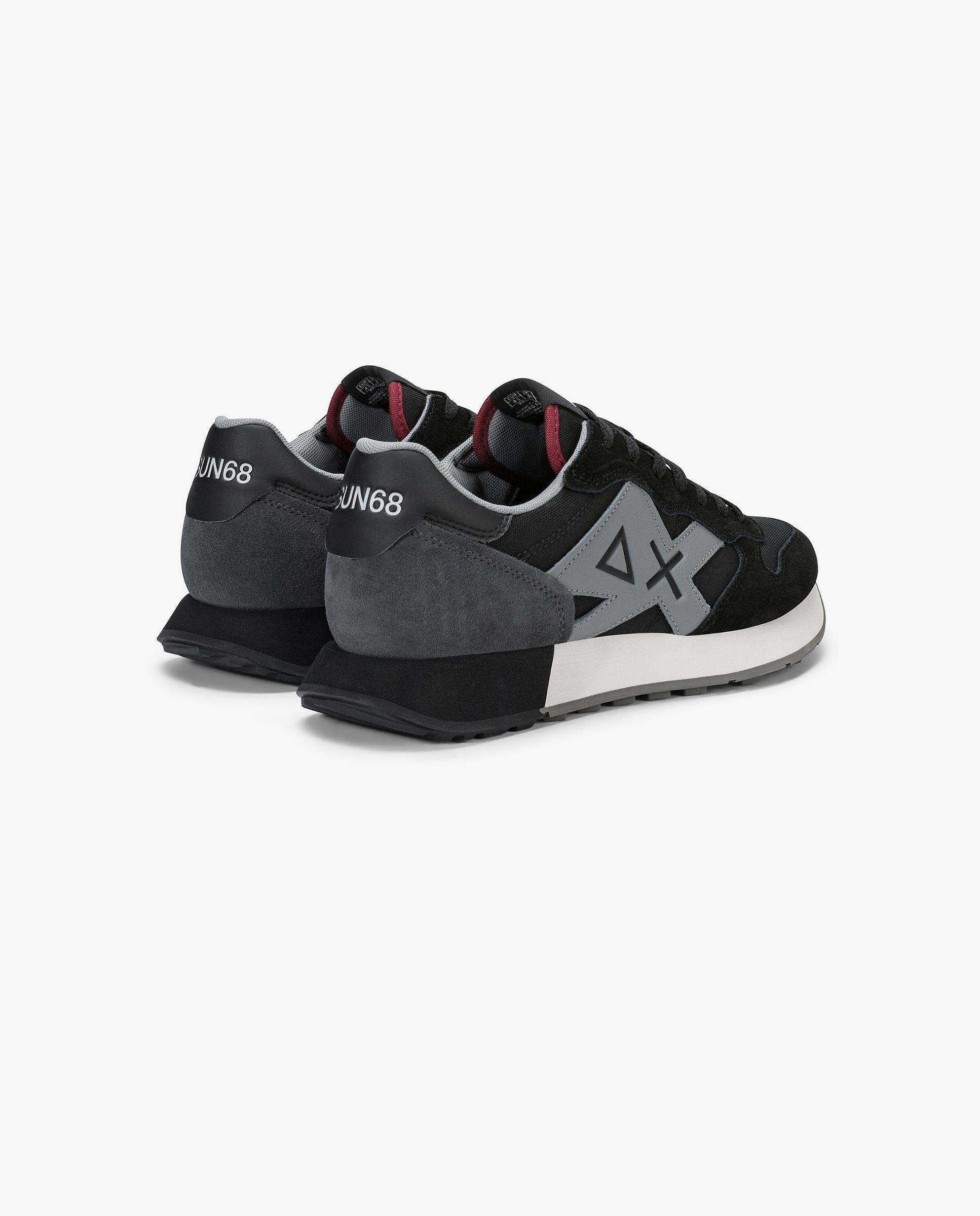 Zapatillas deportivas de hombre de piel con cordones - sun68 - Gris Gris-2