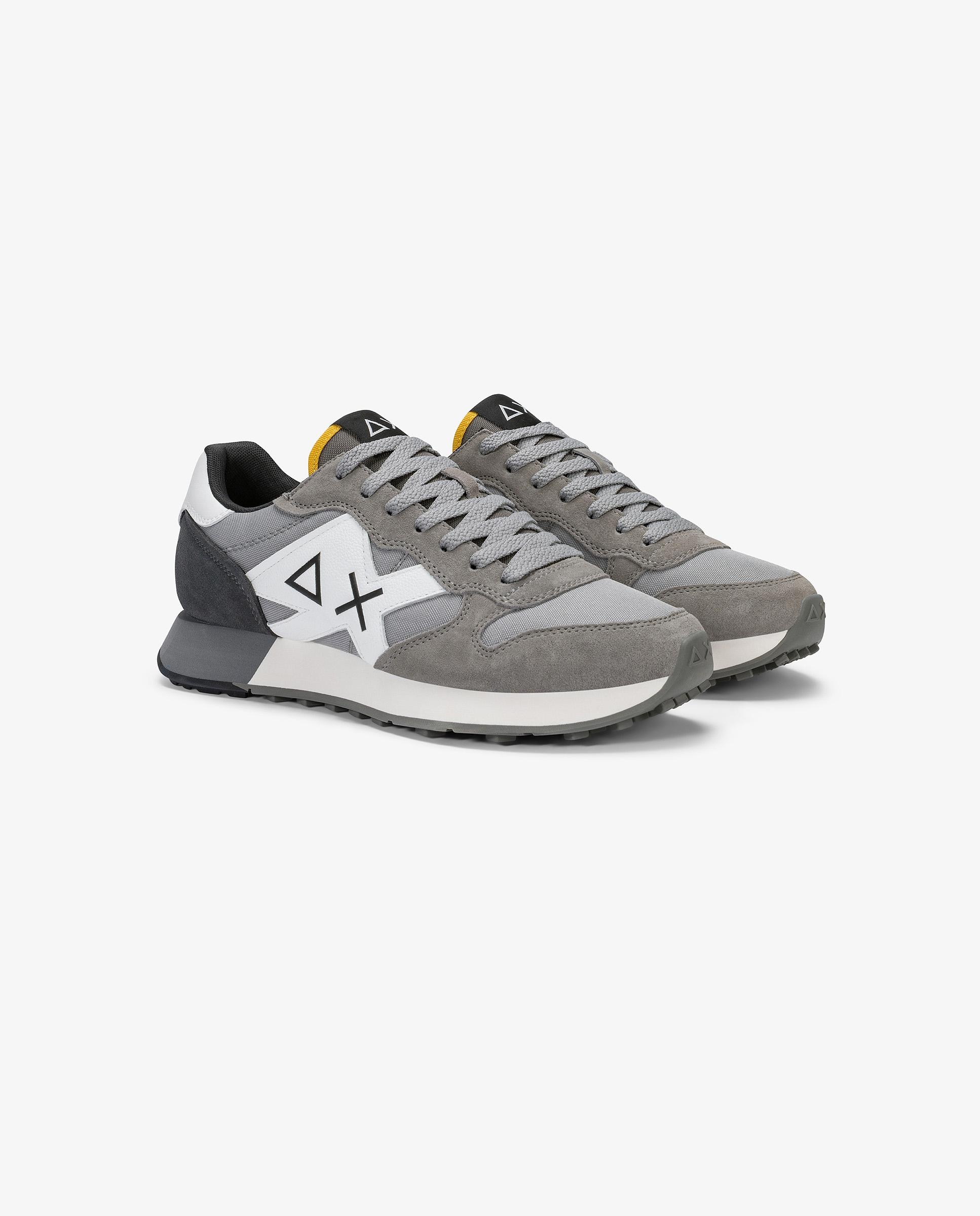 Zapatillas deportivas de hombre de piel con cordones - sun68 - Gris claro Gris claro-3