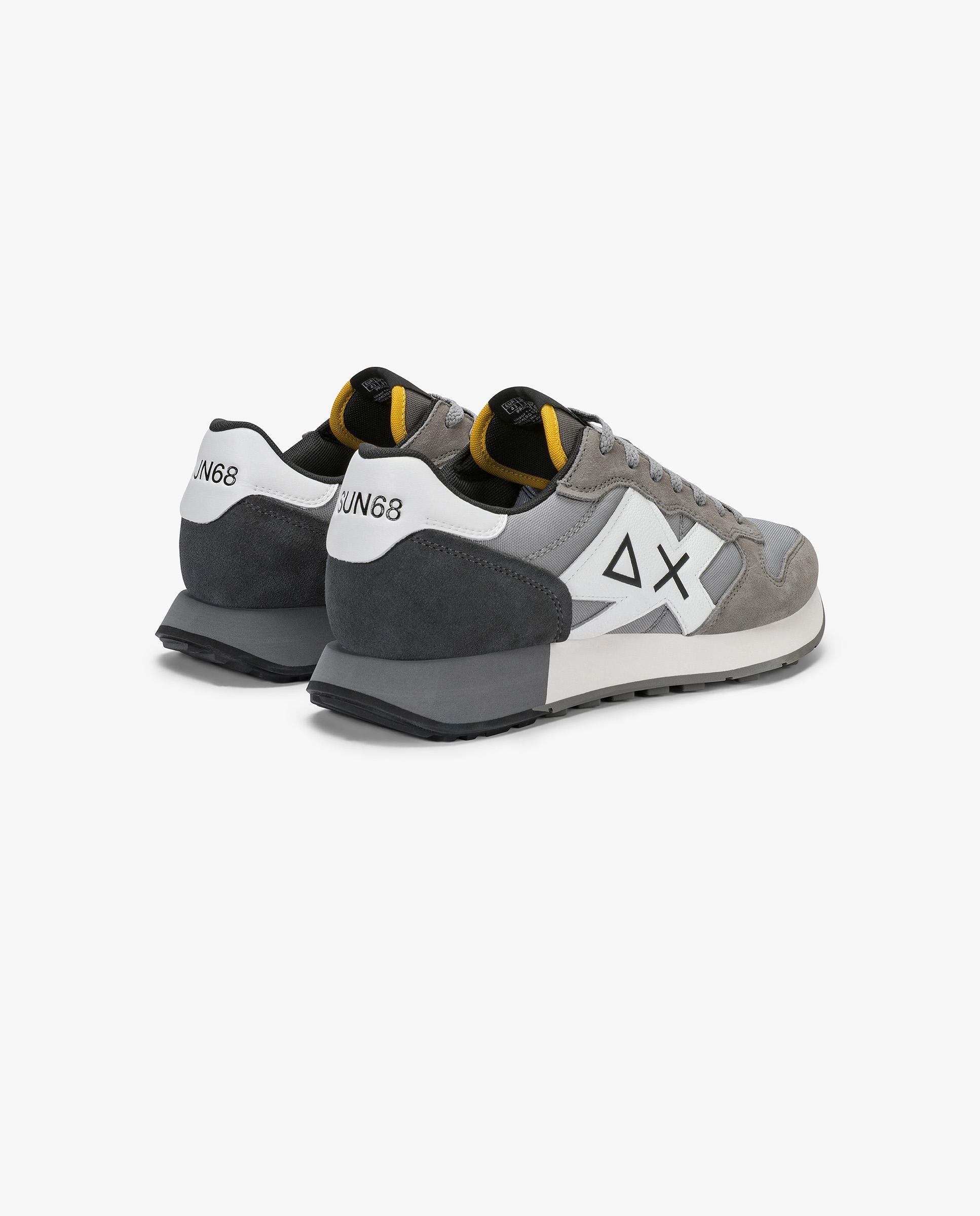 Zapatillas deportivas de hombre de piel con cordones - sun68 - Gris claro Gris claro-2