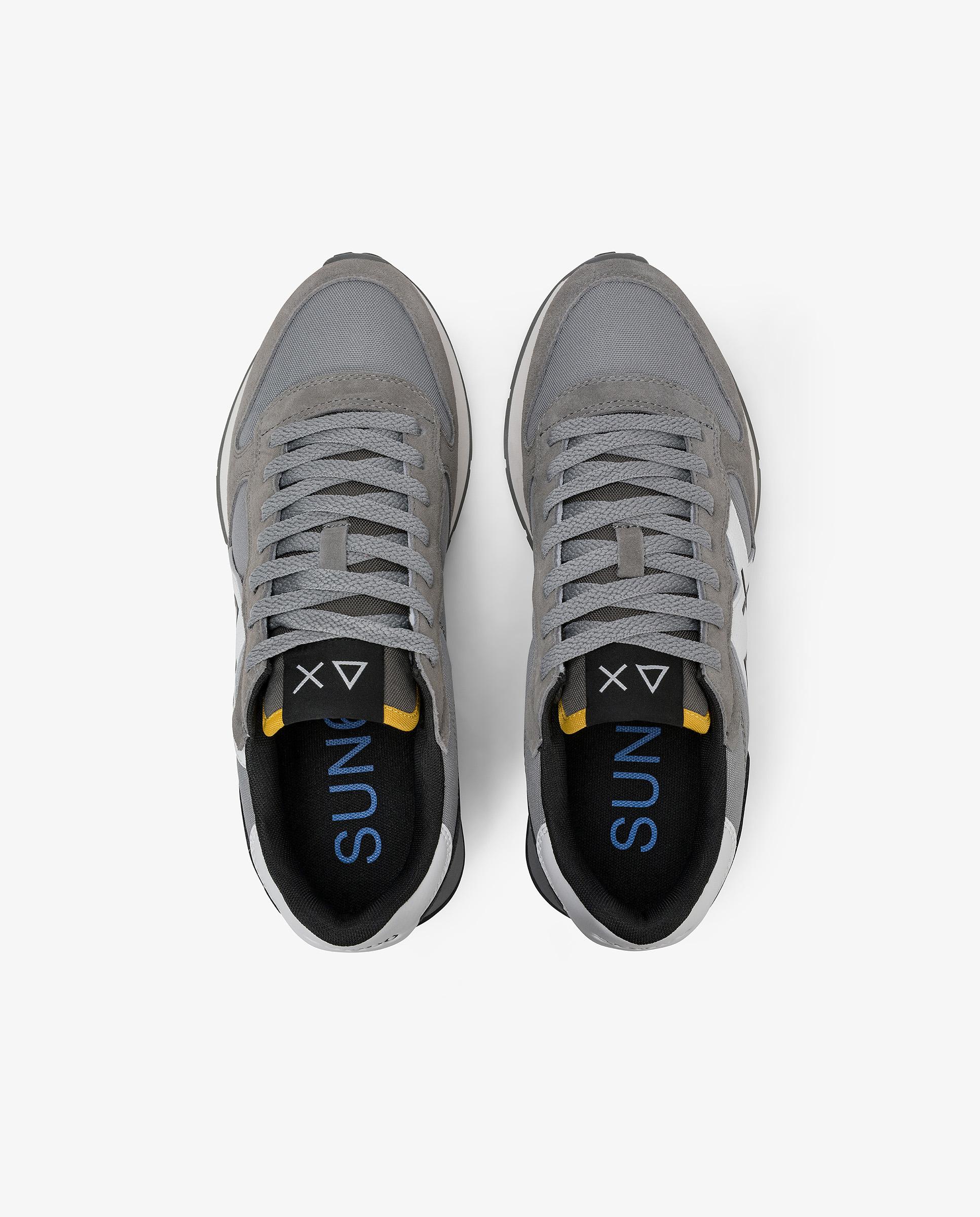 Zapatillas deportivas de hombre de piel con cordones - sun68 - Gris claro Gris claro-4