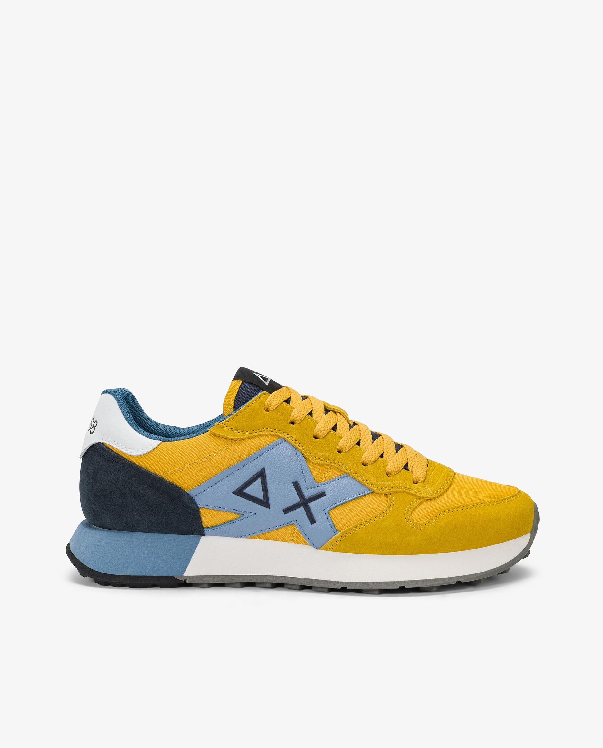 Imagen 0 de Zapatillas deportivas de hombre de piel con cordones Amarillo