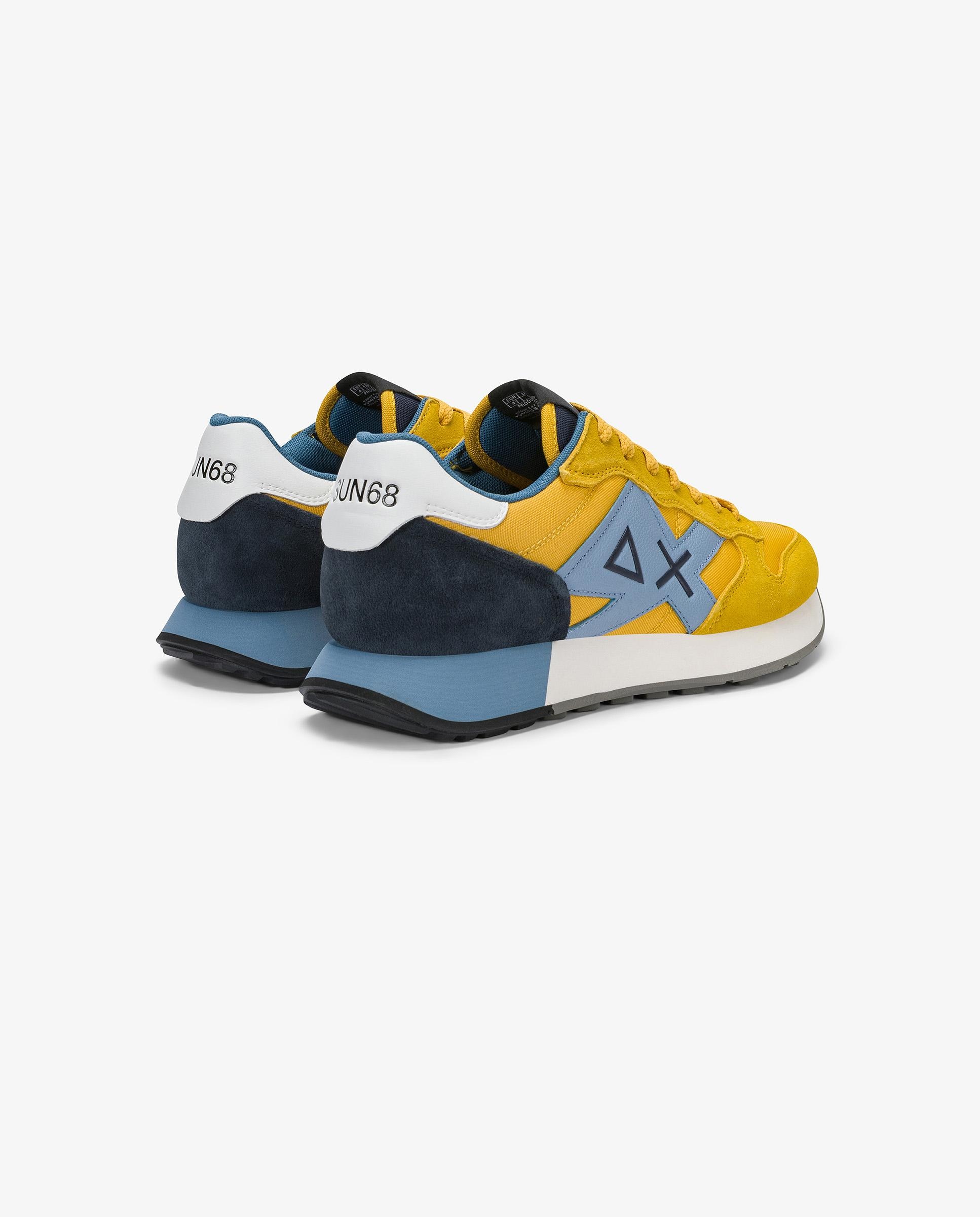 Zapatillas deportivas de hombre de piel con cordones - sun68 - Amarillo Amarillo-2