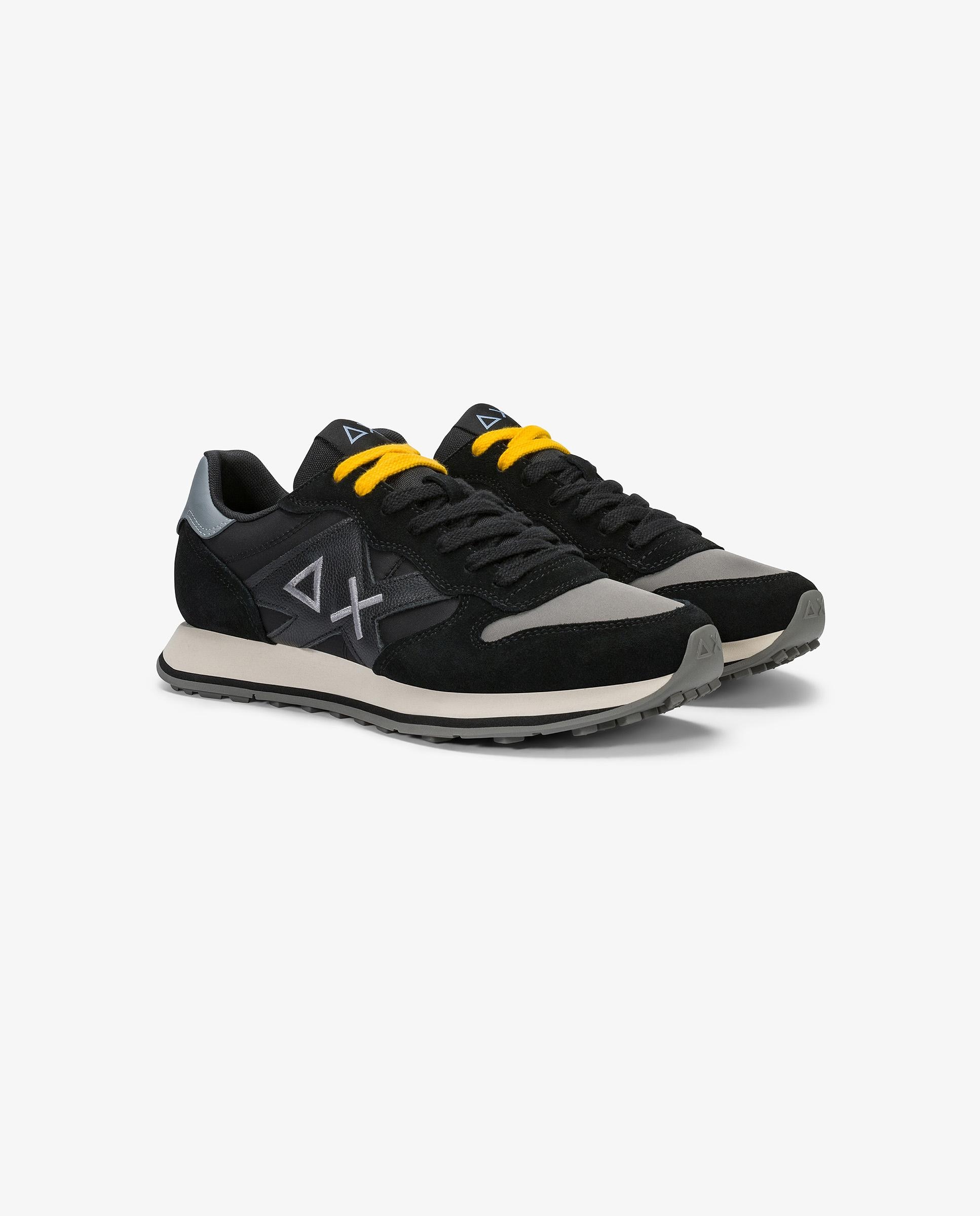Zapatillas deportivas de hombre de piel con cordones - sun68 - Gris Gris-3