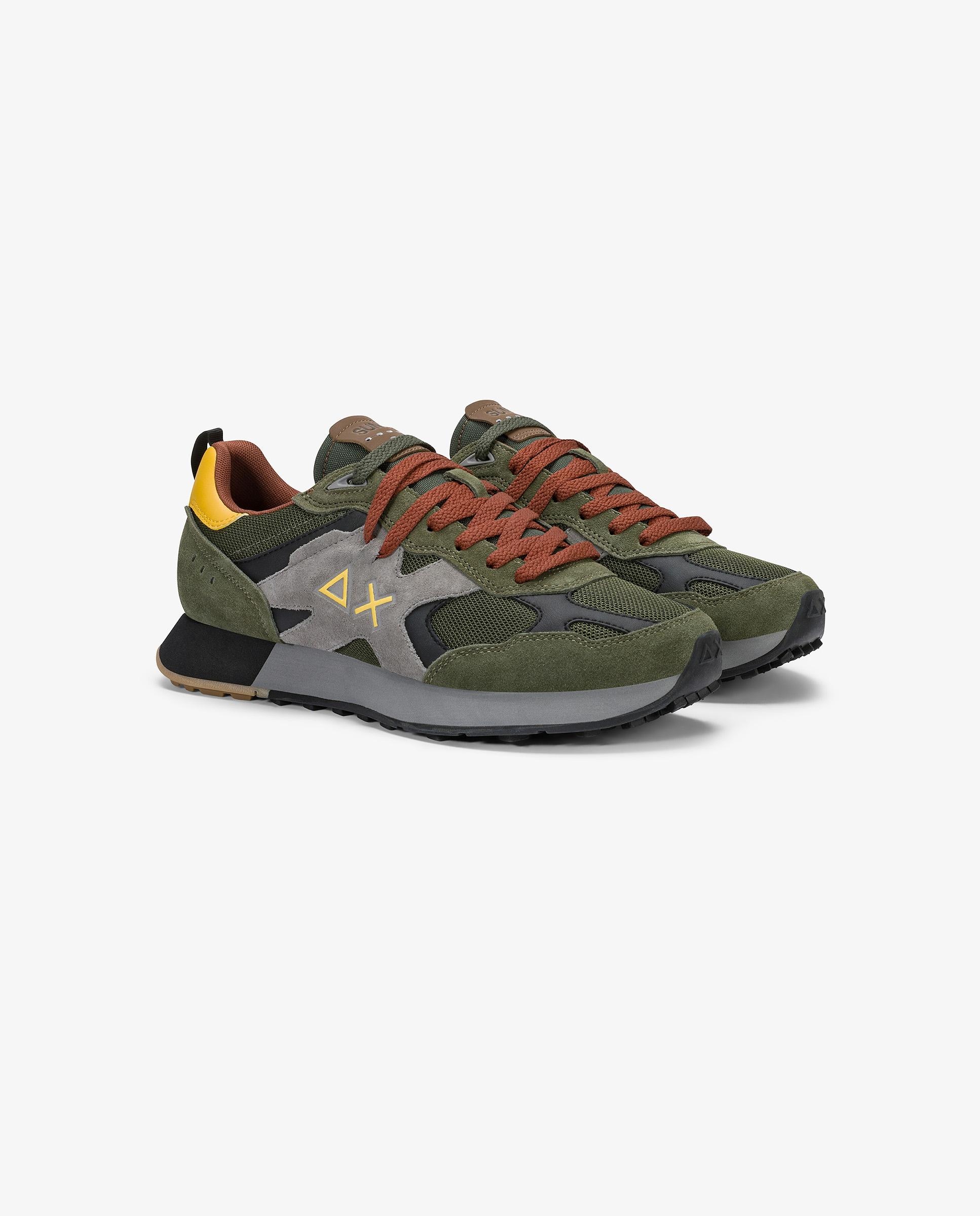 Zapatillas deportivas de hombre de piel con cordones - sun68 - Negro Negro-3