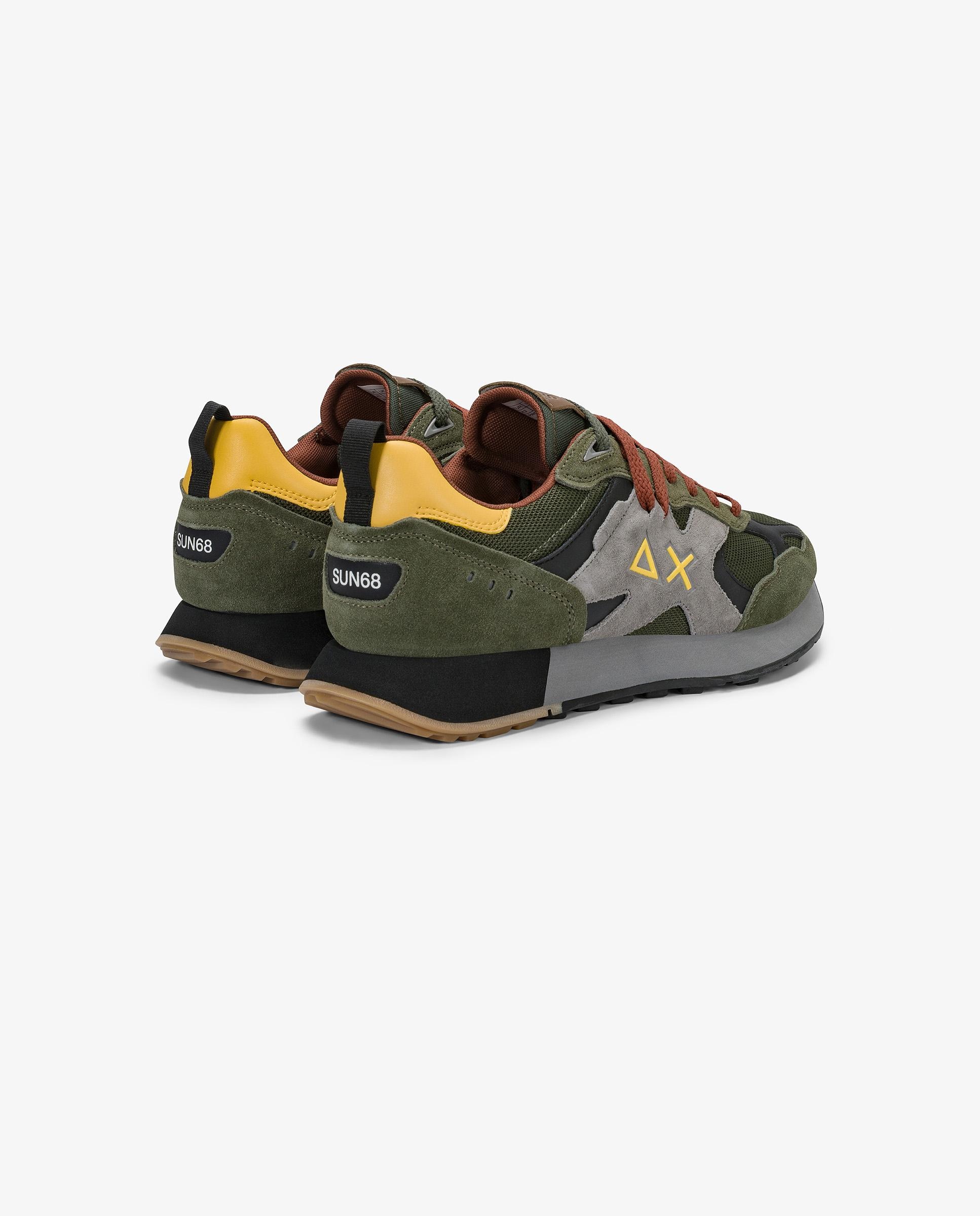 Zapatillas deportivas de hombre de piel con cordones - sun68 - Negro Negro-2