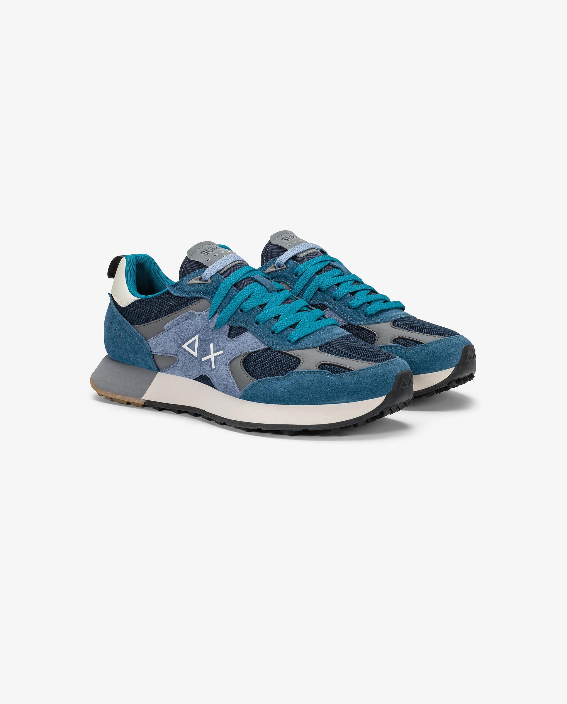 Zapatillas deportivas de hombre de piel con cordones - sun68 - Gris Gris-3