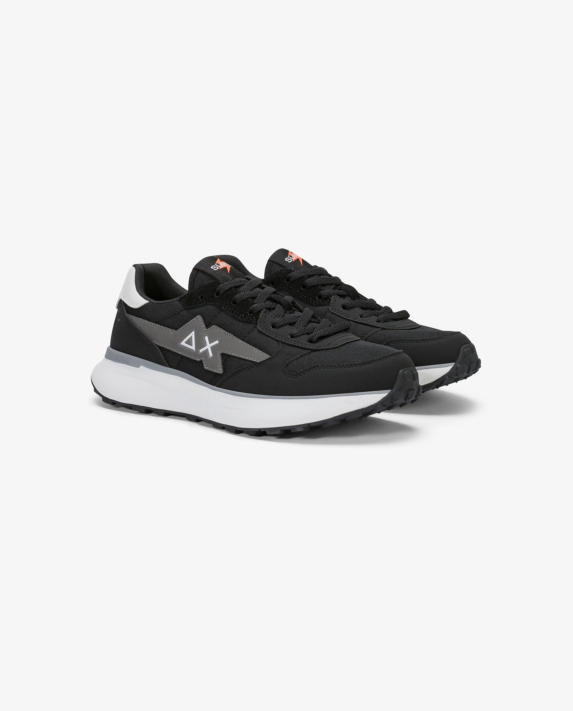 Zapatillas deportivas de hombre con cordones - sun68 - Negro Negro-3
