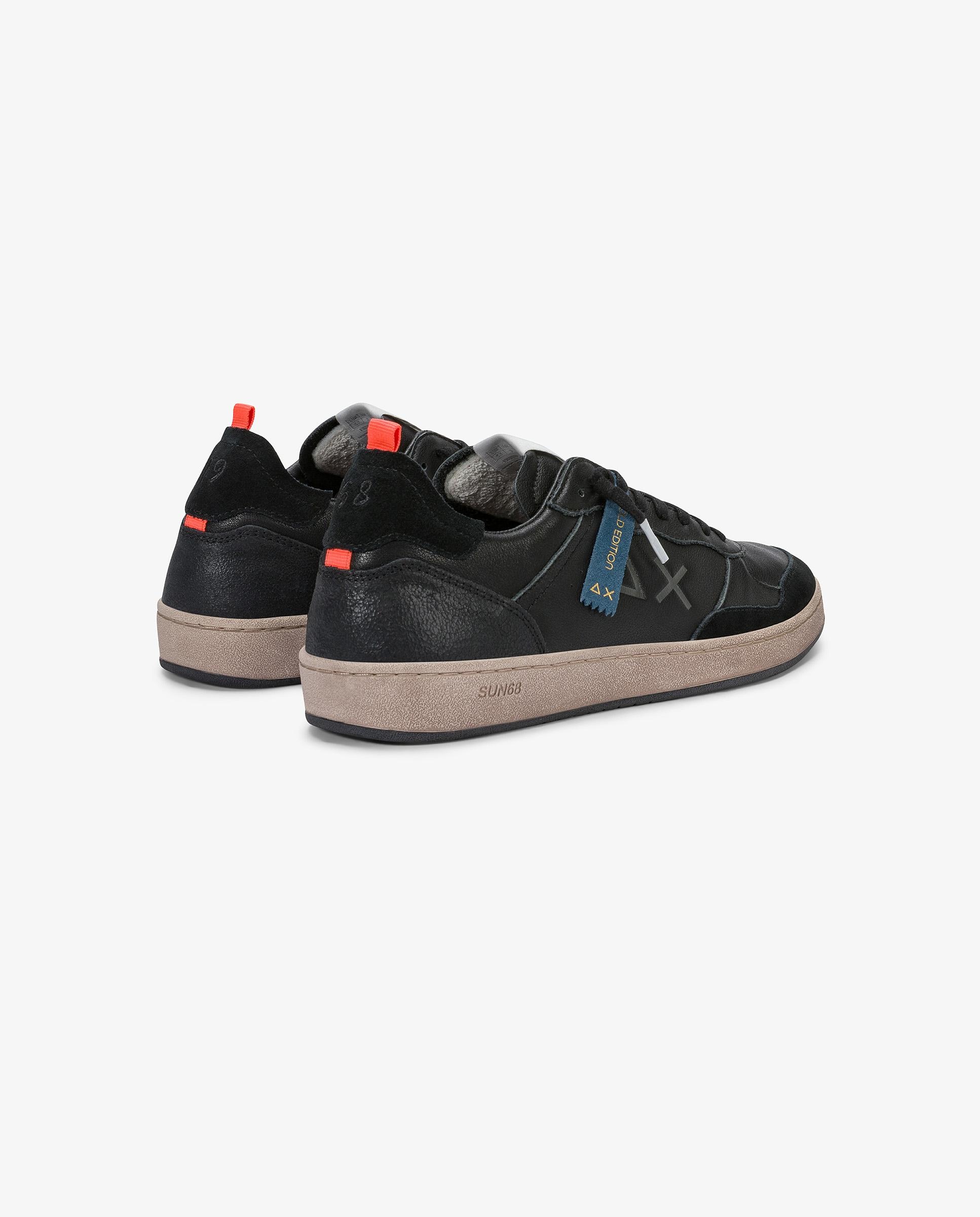 Zapatillas deportivas de hombre de piel con cordones - sun68 - Gris Gris-2