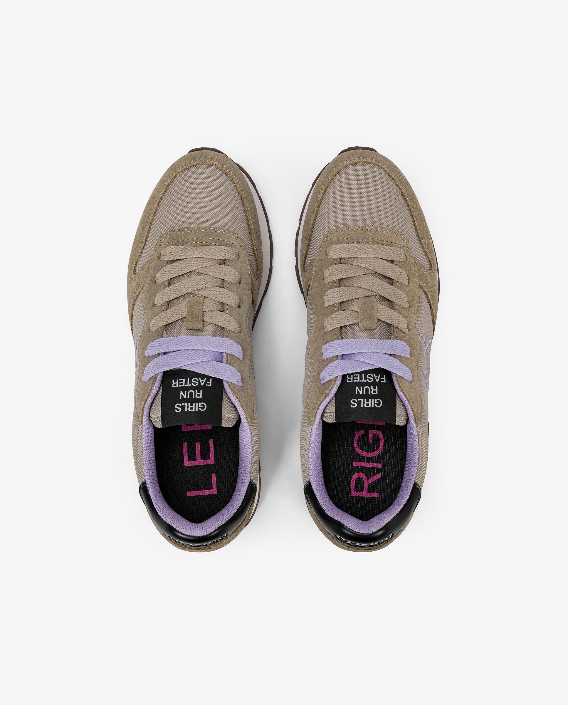 Zapatillas básicas de mujer de piel con cordones - sun68 - Beige Beige-4