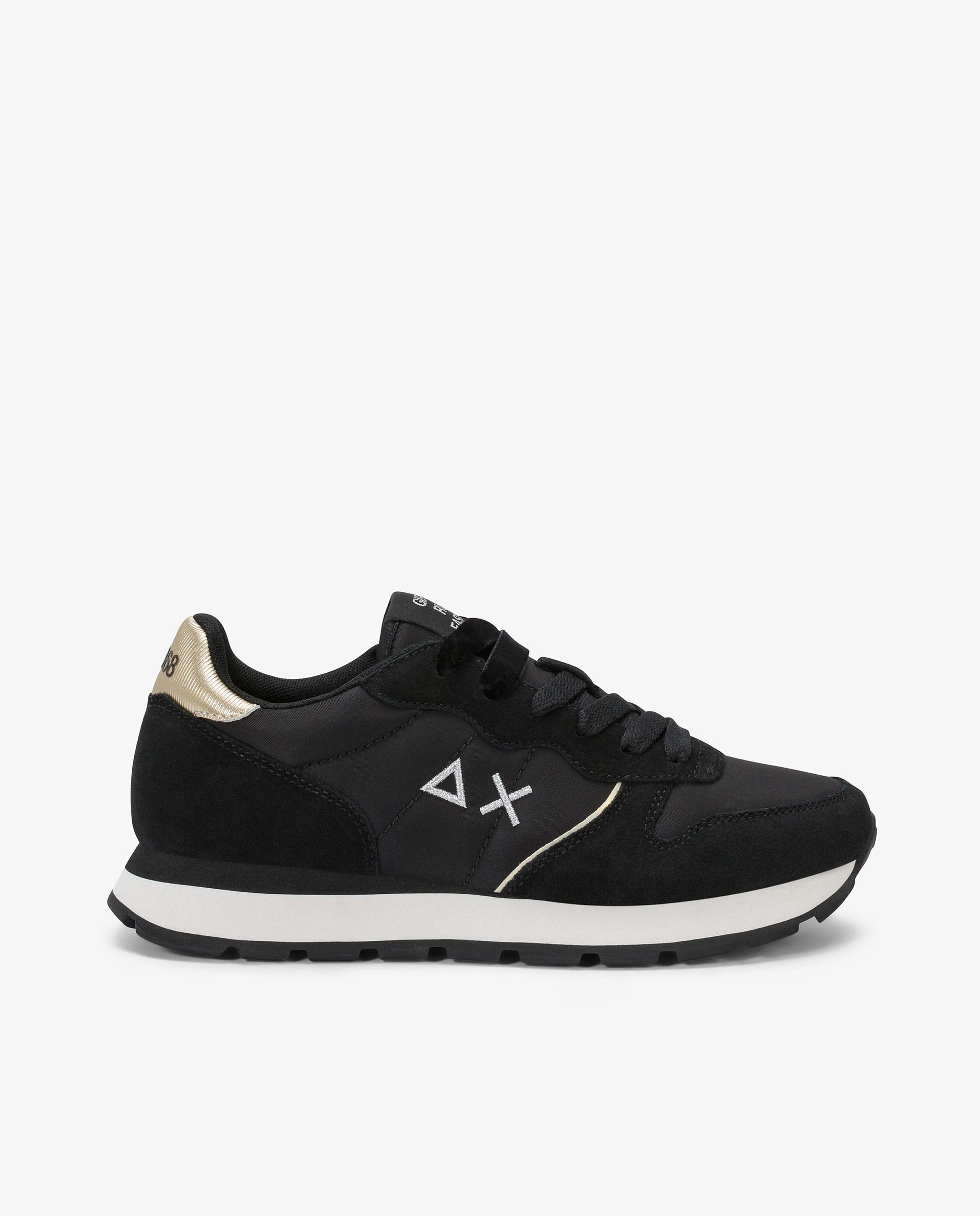Imagen 0 de Zapatillas básicas de mujer de piel con cordones Negro