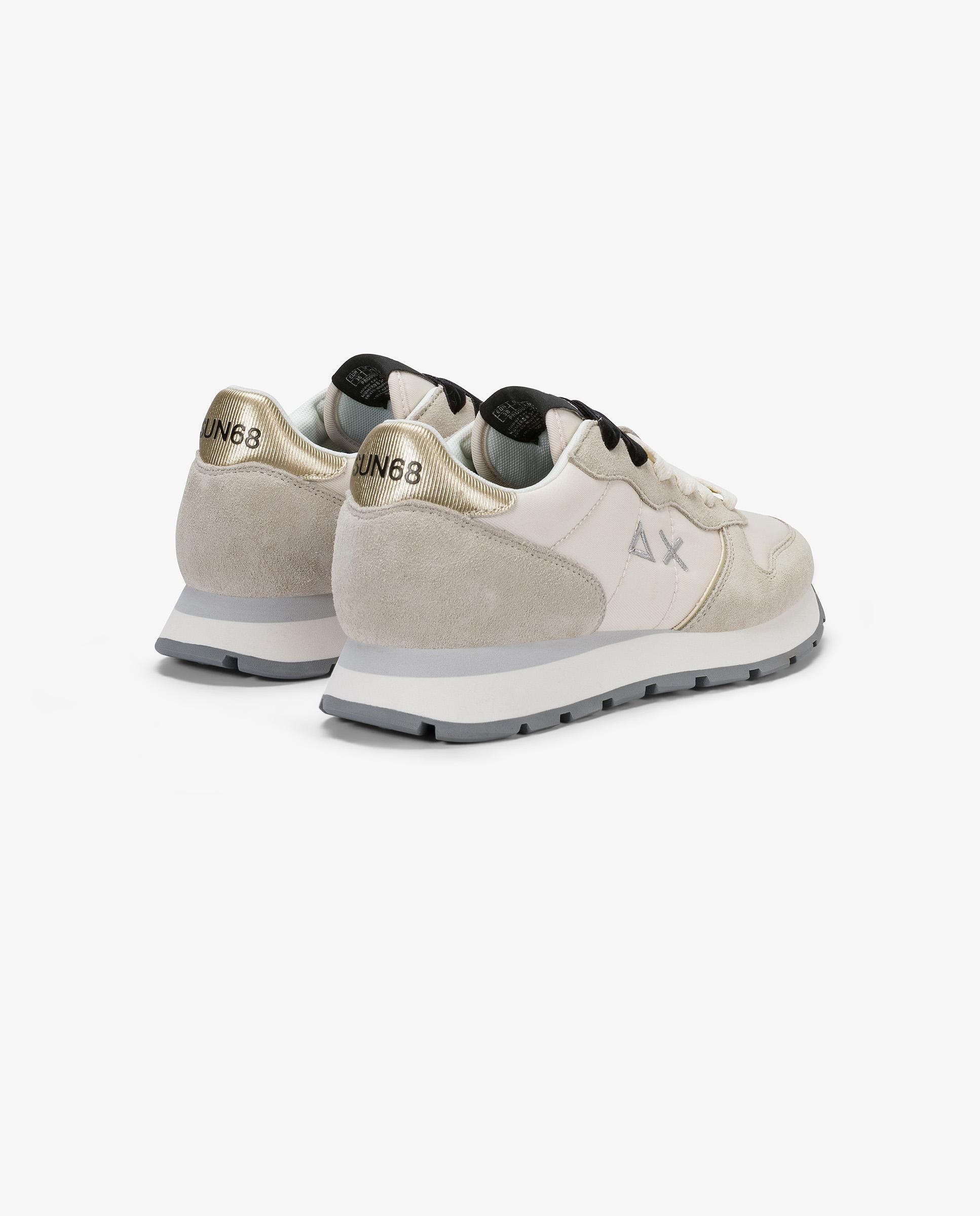 Zapatillas básicas de mujer de piel con cordones - sun68 - Blanco Blanco-2