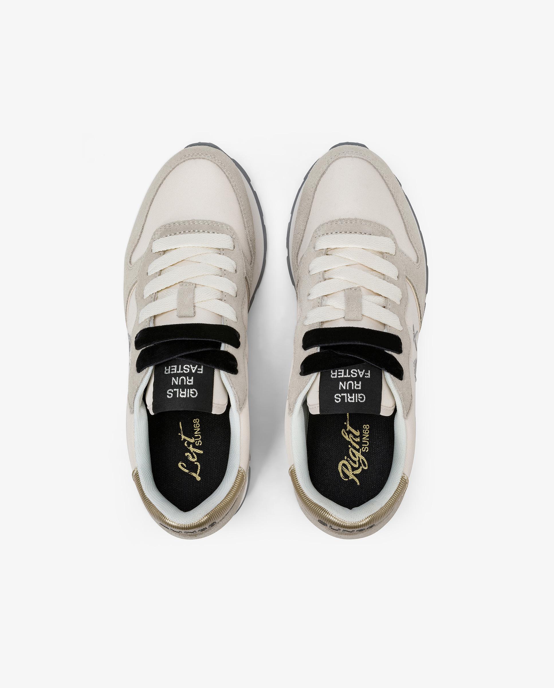Zapatillas básicas de mujer de piel con cordones - sun68 - Blanco Blanco-4