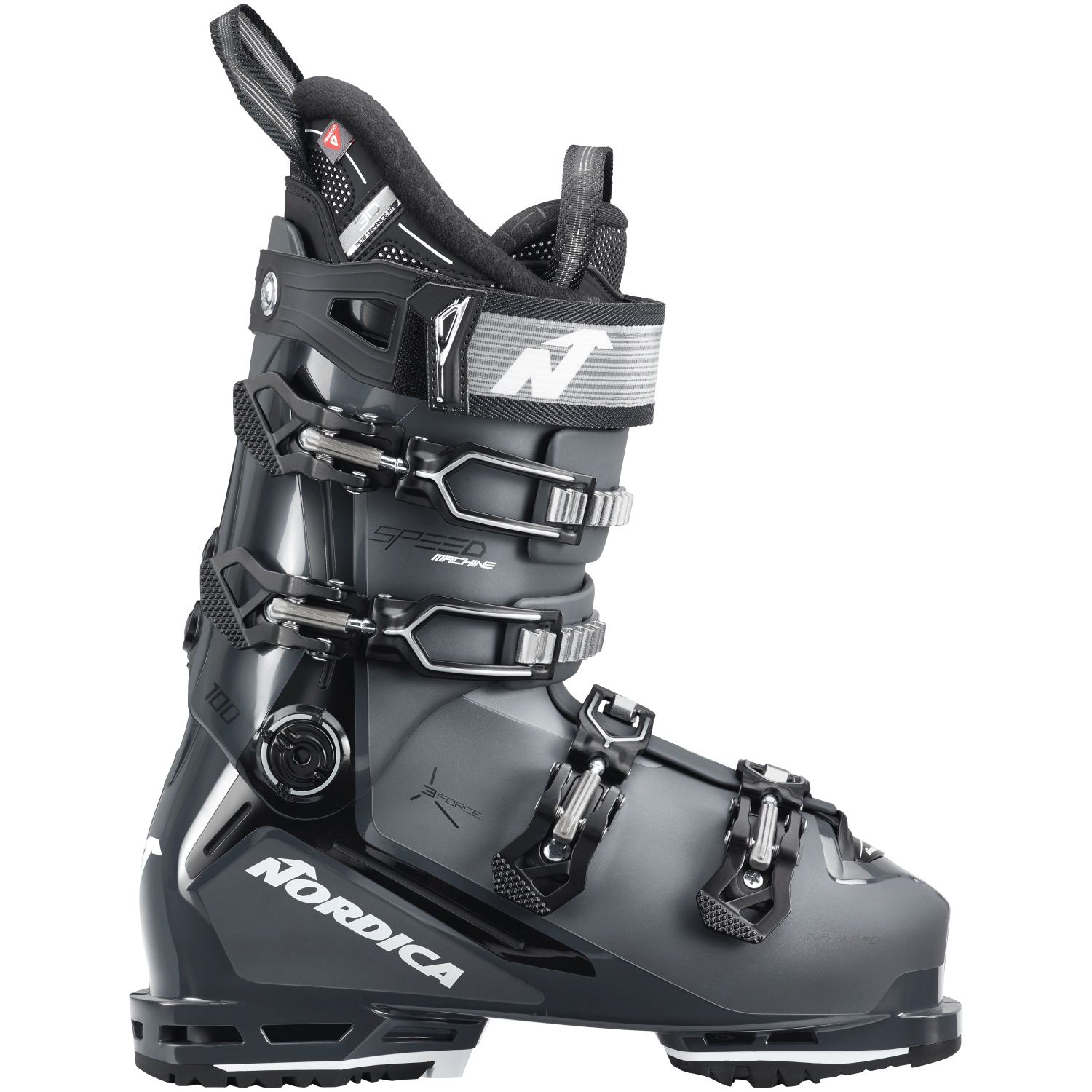 Botas de esquí de hombre SPEEDMACHINE 3 100 (Grip Walk) Nordica - Gris oscuro Gris oscuro-1