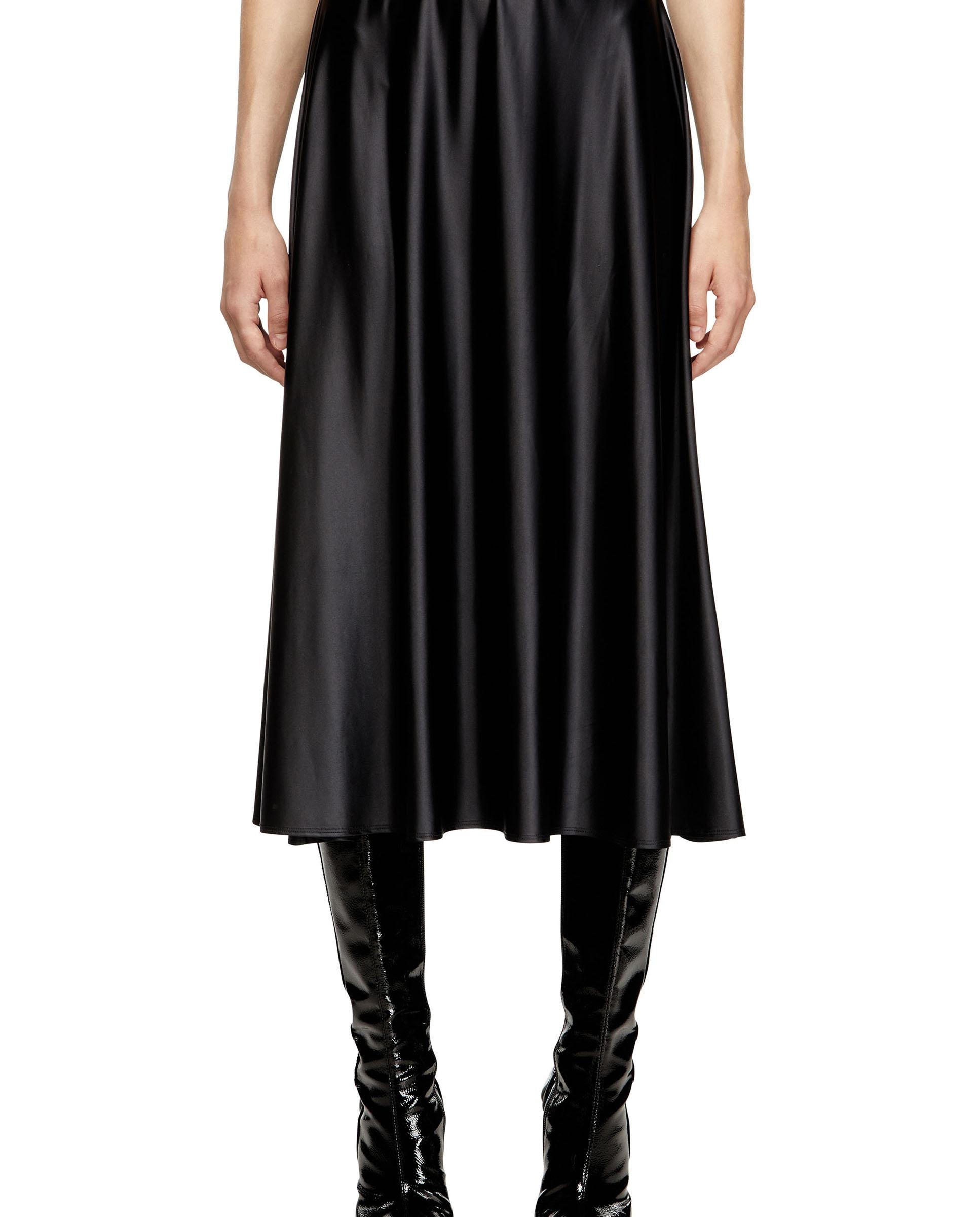 Falda midi DIESEL de talle bajo y corte evasé - Negro Negro-2