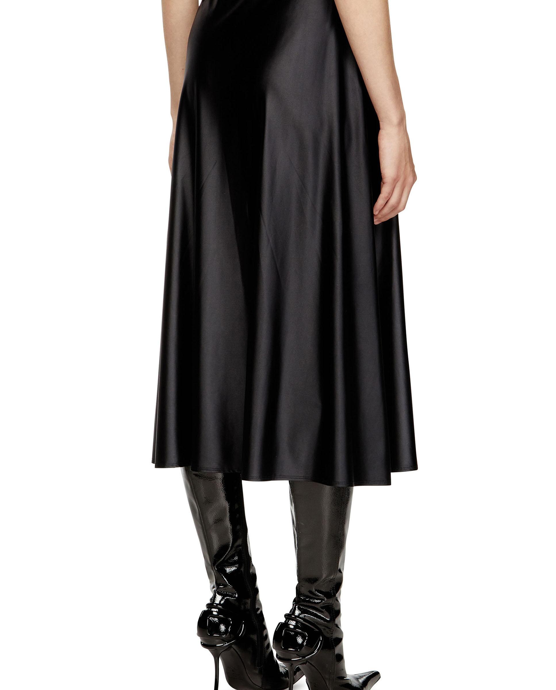 Falda midi DIESEL de talle bajo y corte evasé - Negro Negro-3