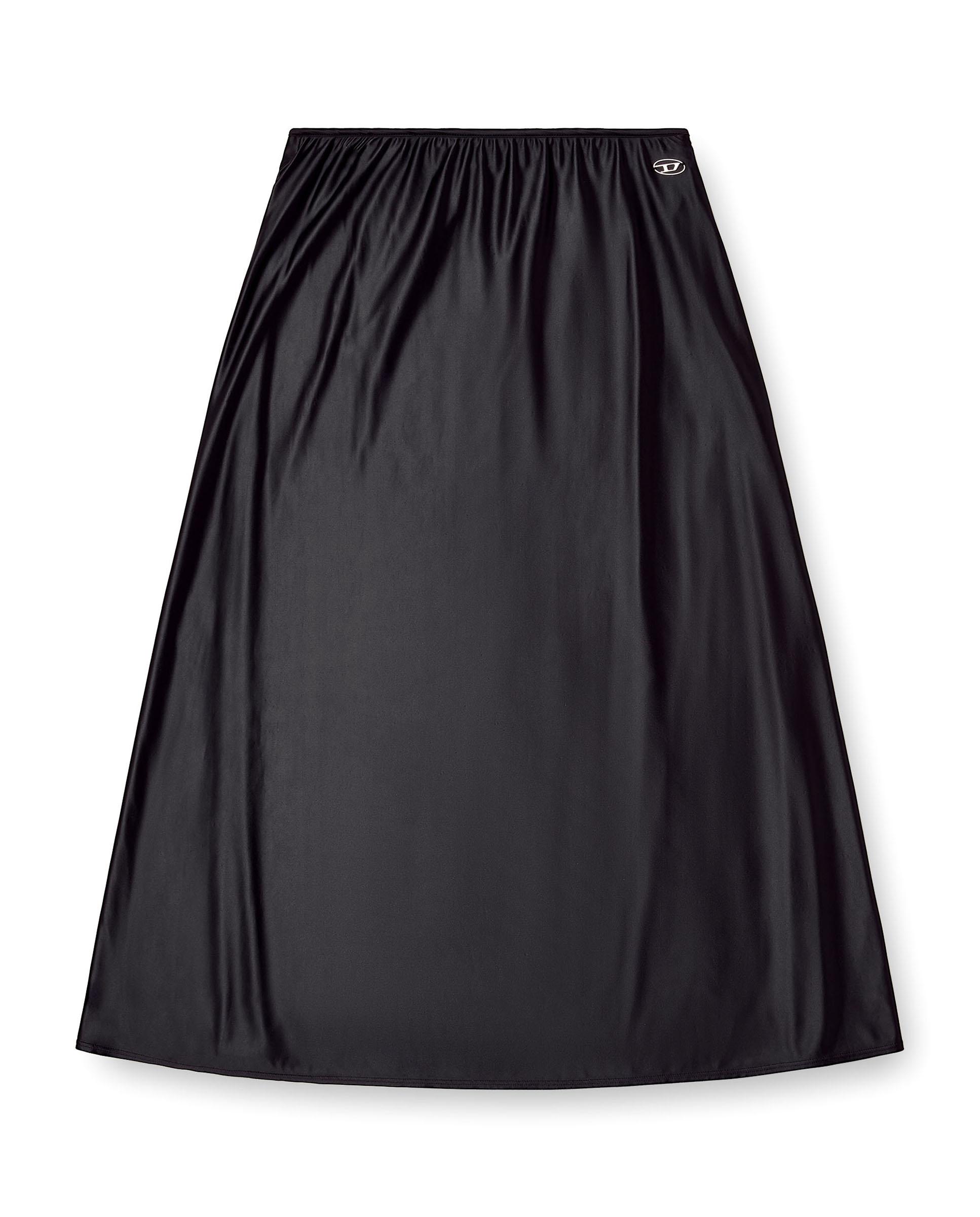 Falda midi DIESEL de talle bajo y corte evasé - Negro Negro-4