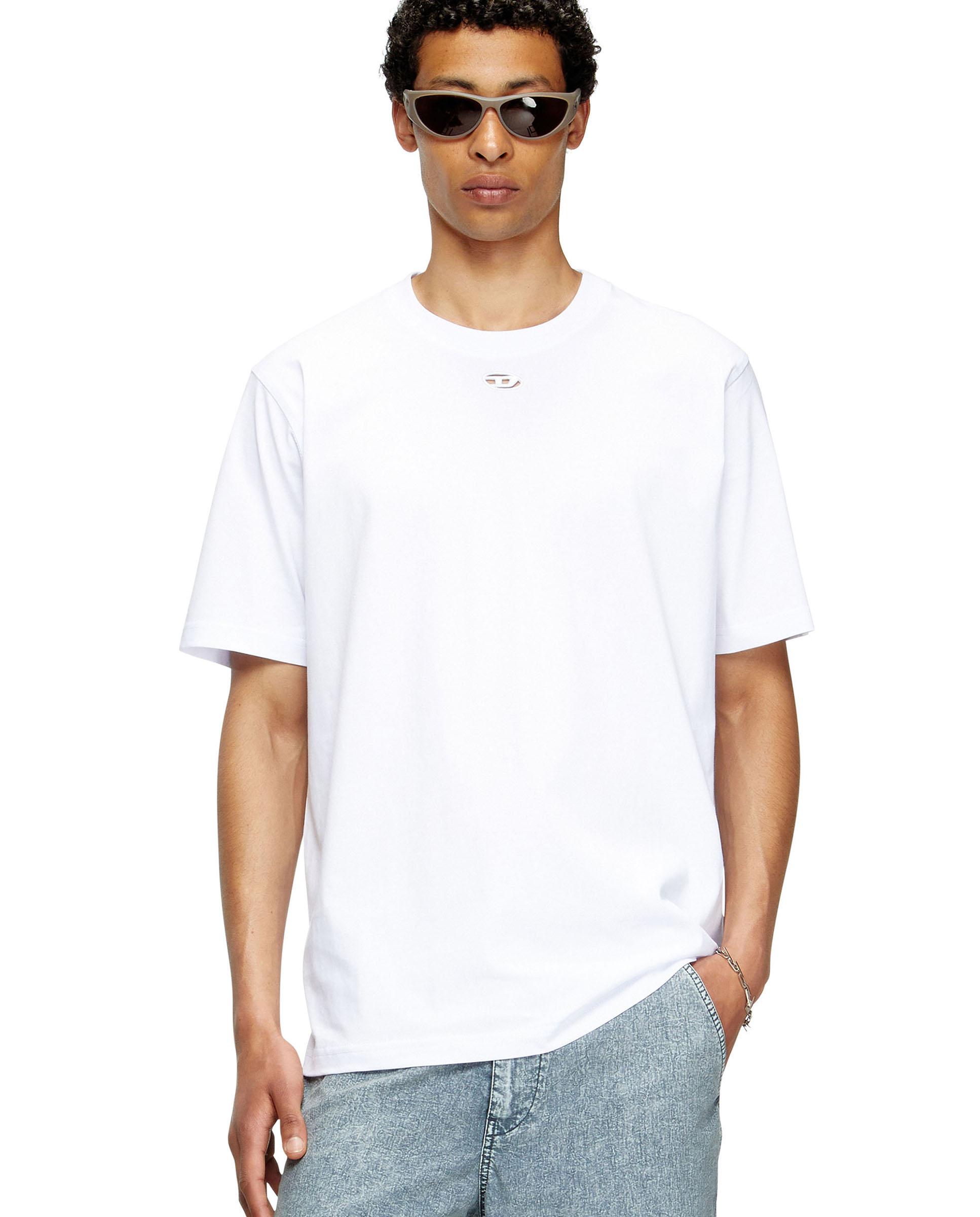 Imagen 0 de Camiseta de manga corta de hombre DIESEL de algodón Blanco